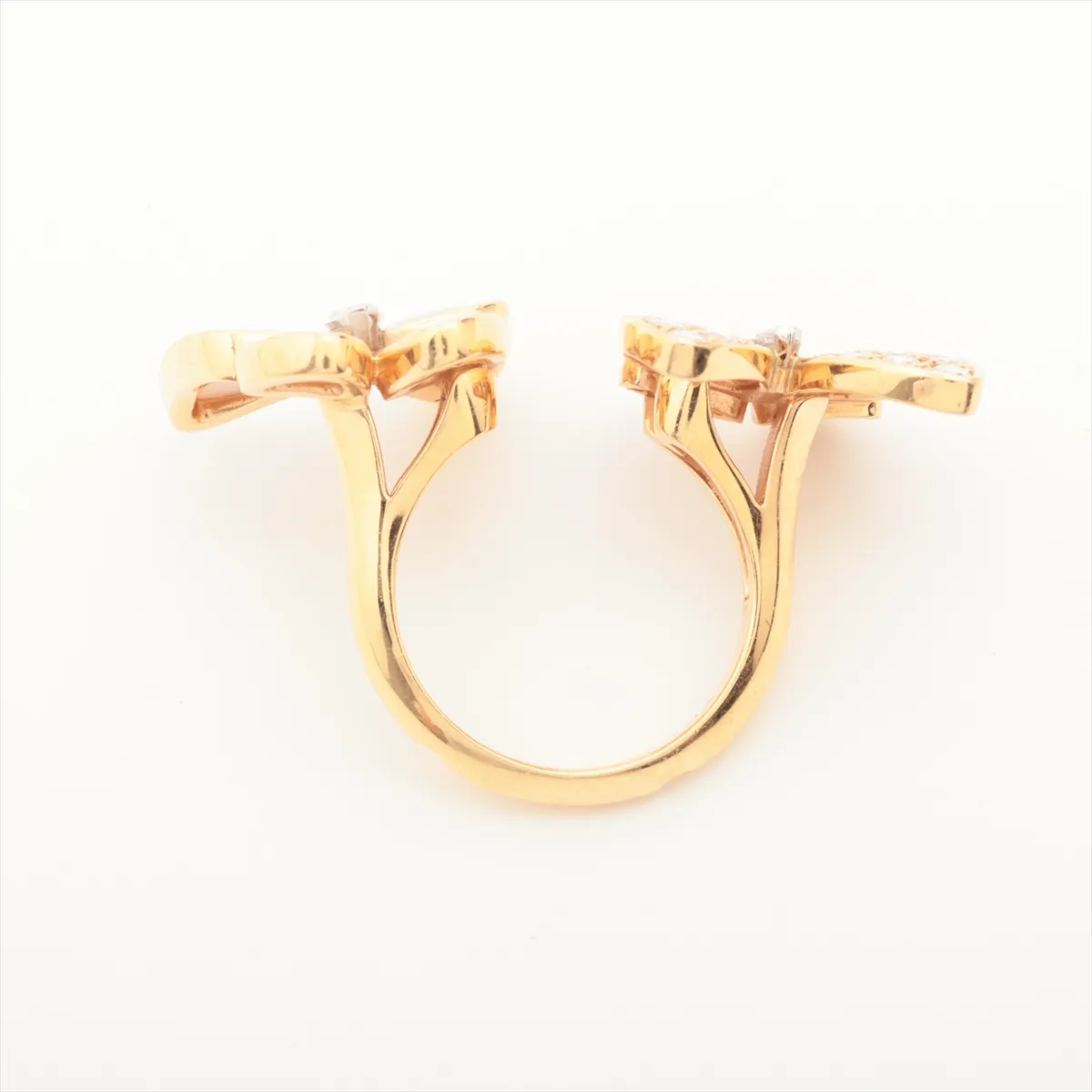 de Papillon Entre Les Door Shell Diamond Ring 750(PG×WG) 7.7g 48 JE393010 Shell — view 6