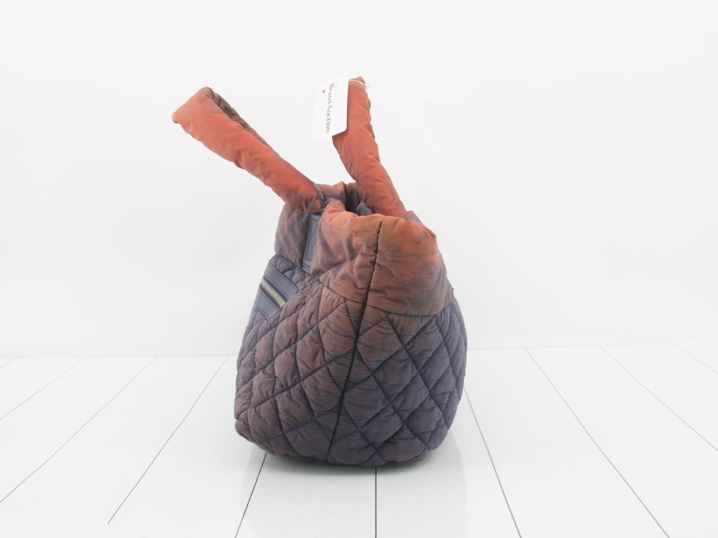 Coco Cocoon Tote Bag, Nylon, Orange x Blue — view 3