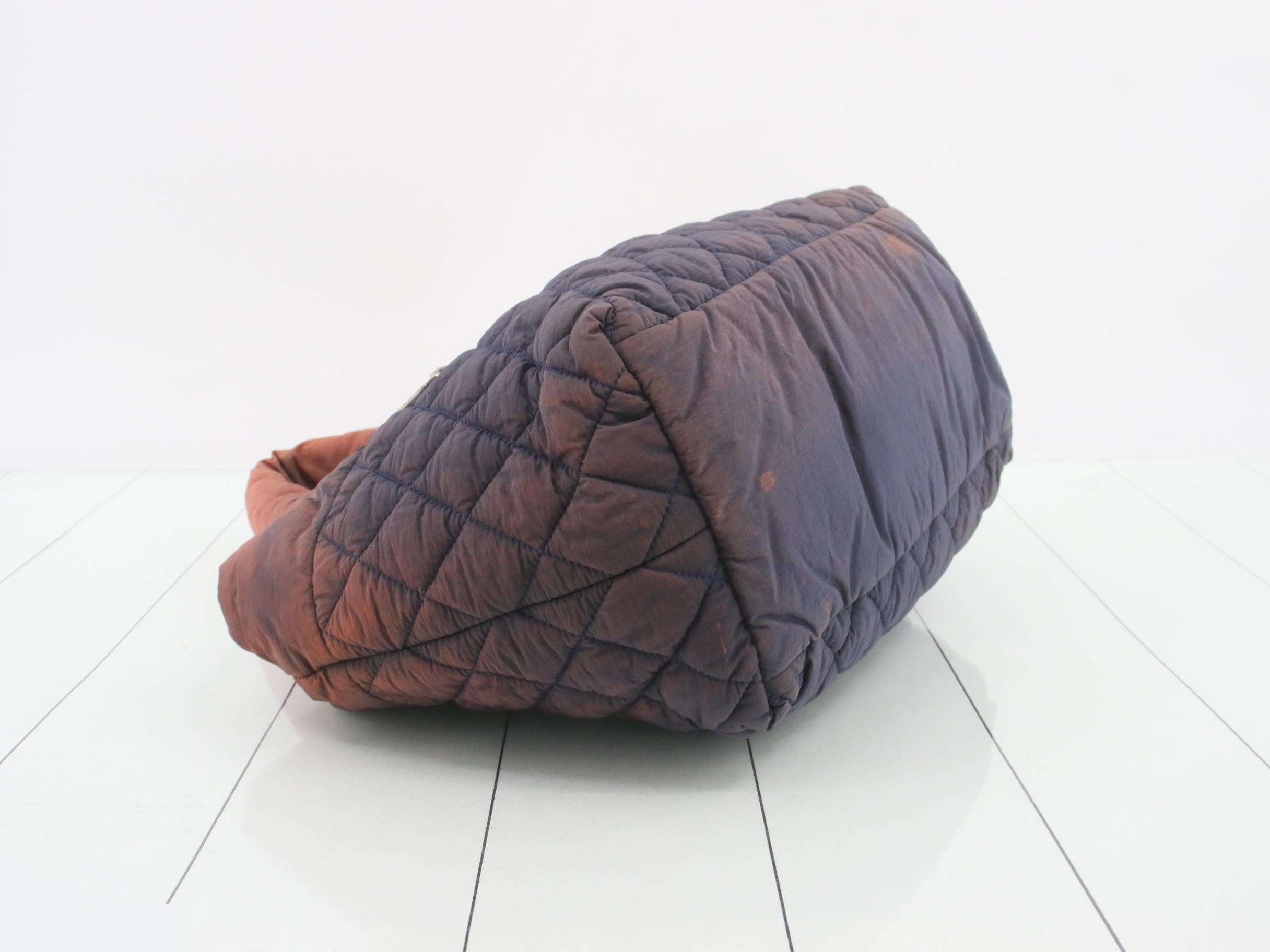 Coco Cocoon Tote Bag, Nylon, Orange x Blue — view 5