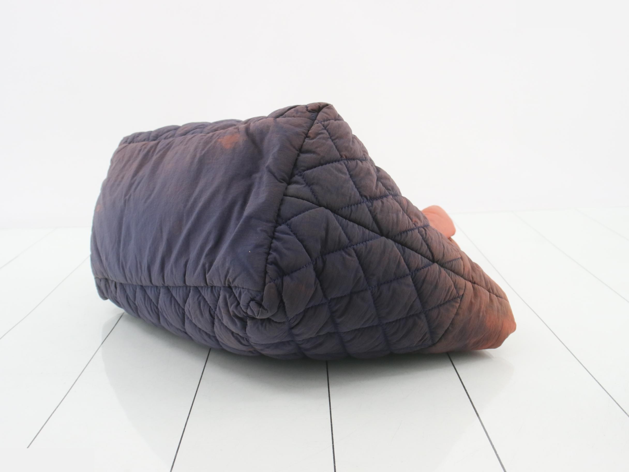 Coco Cocoon Tote Bag, Nylon, Orange x Blue — view 6