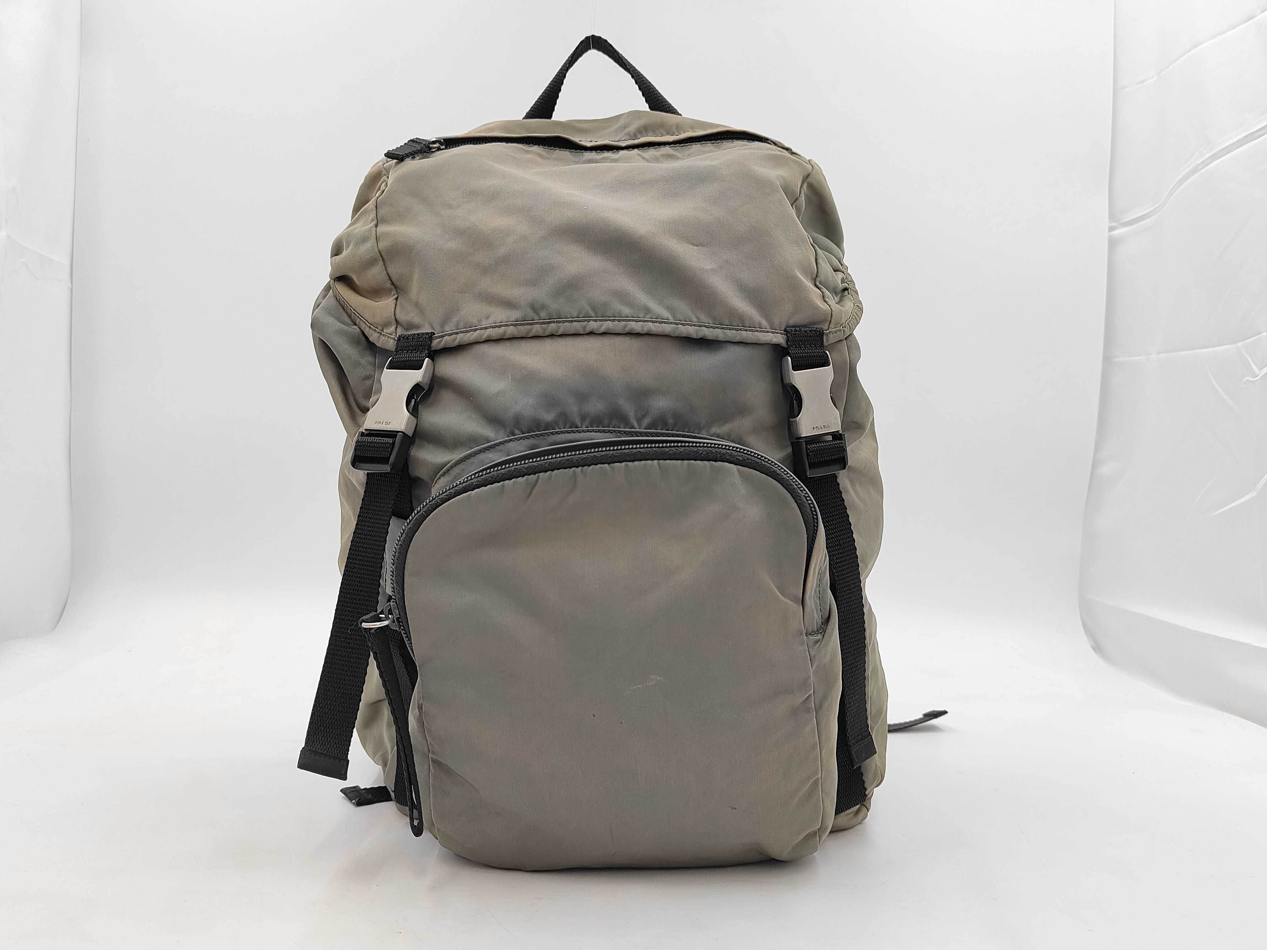 Tessuto Backpack with Triangle Logo, Nylon, Other Accessories