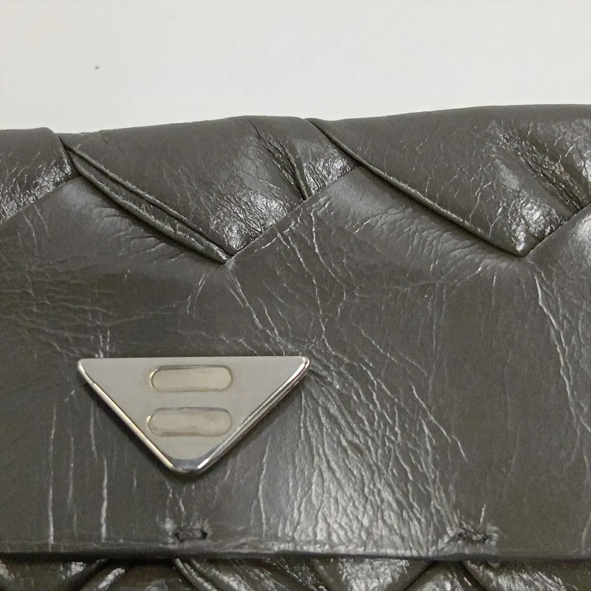 Rumple Messenger Leather Shoulder Bag, Gray — view 10