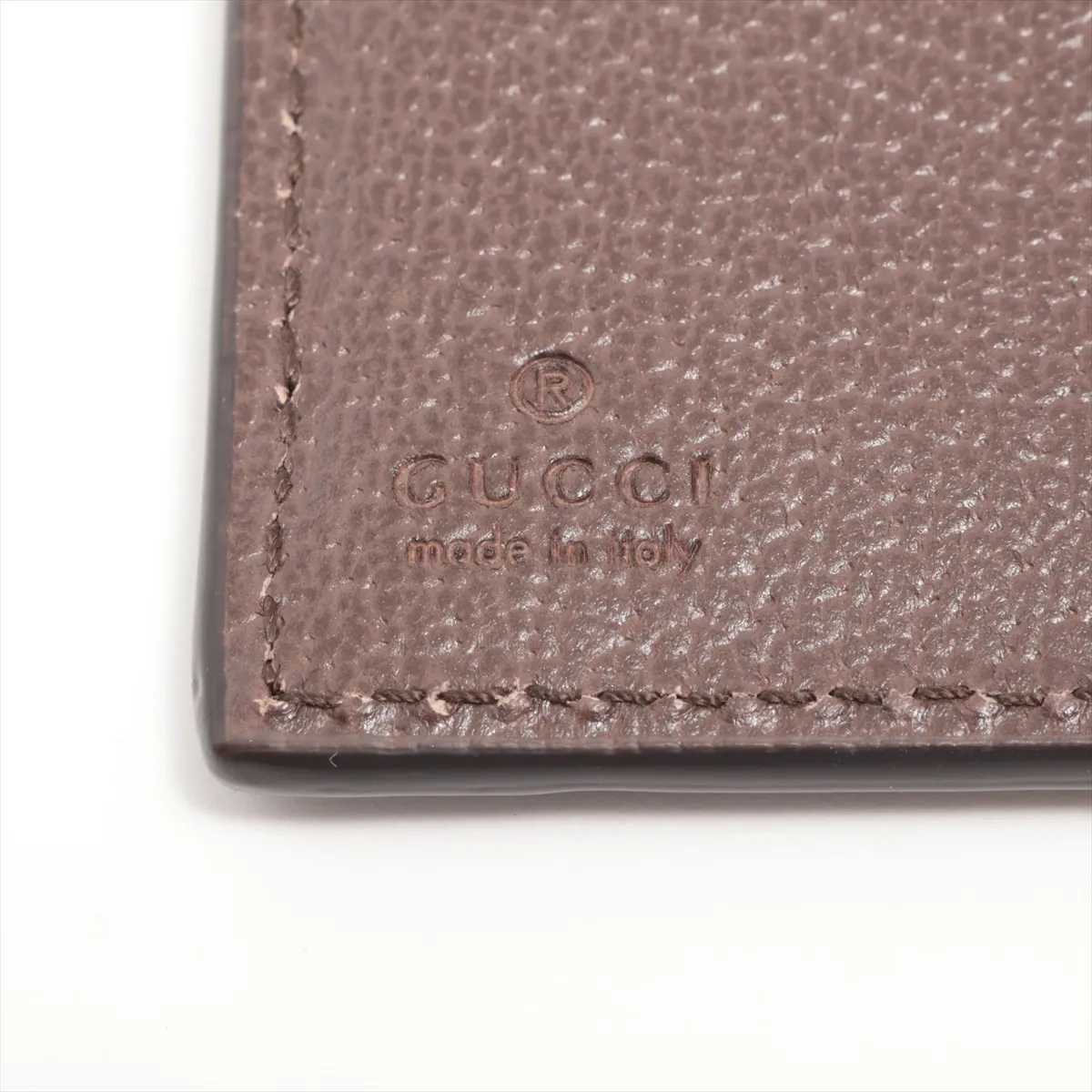 GG Supreme 523173 PVC x Leather Compact Wallet Brown — view 8