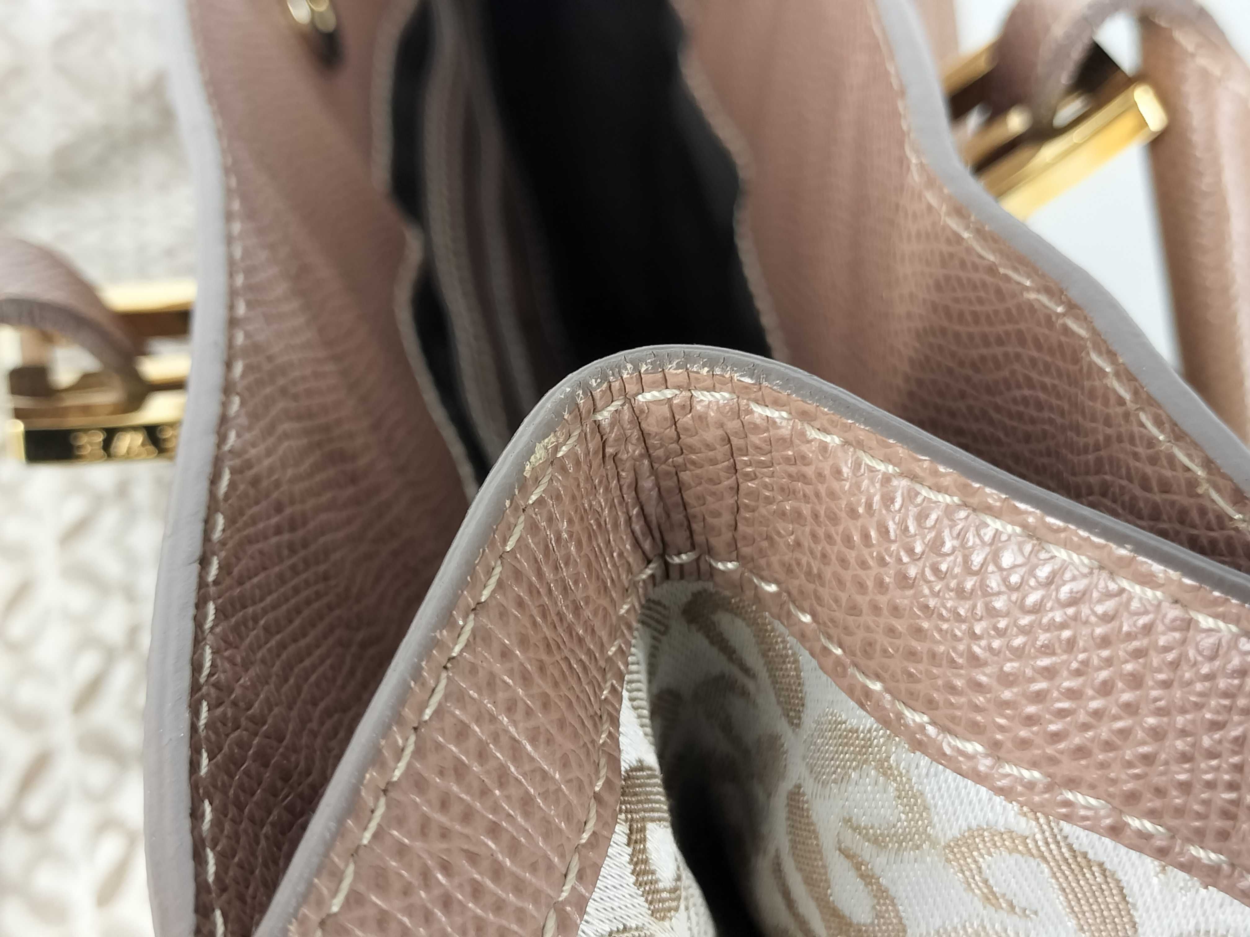 New Road Line Canvas Tote Bag, Pink Beige — view 14