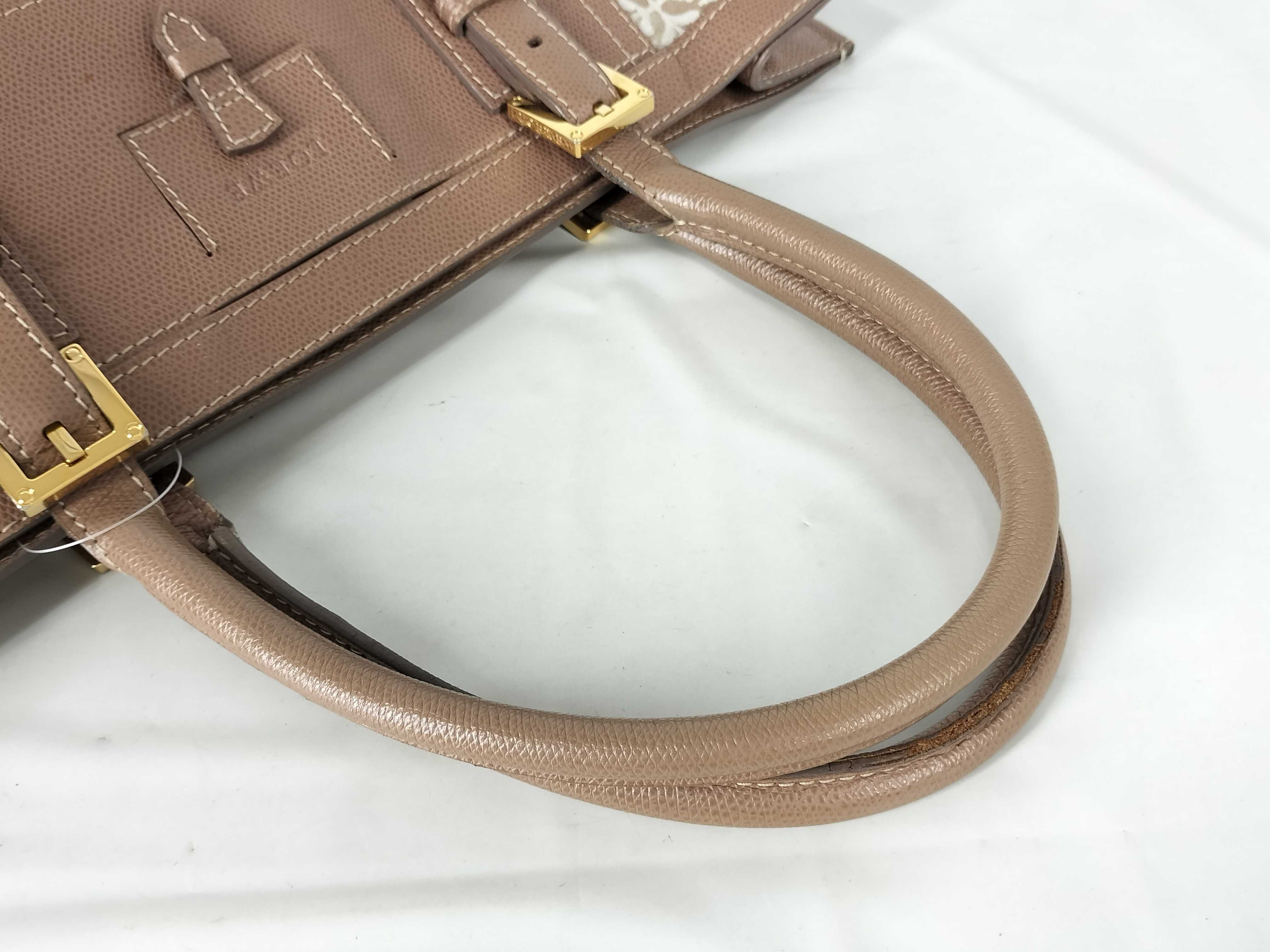New Road Line Canvas Tote Bag, Pink Beige — view 3