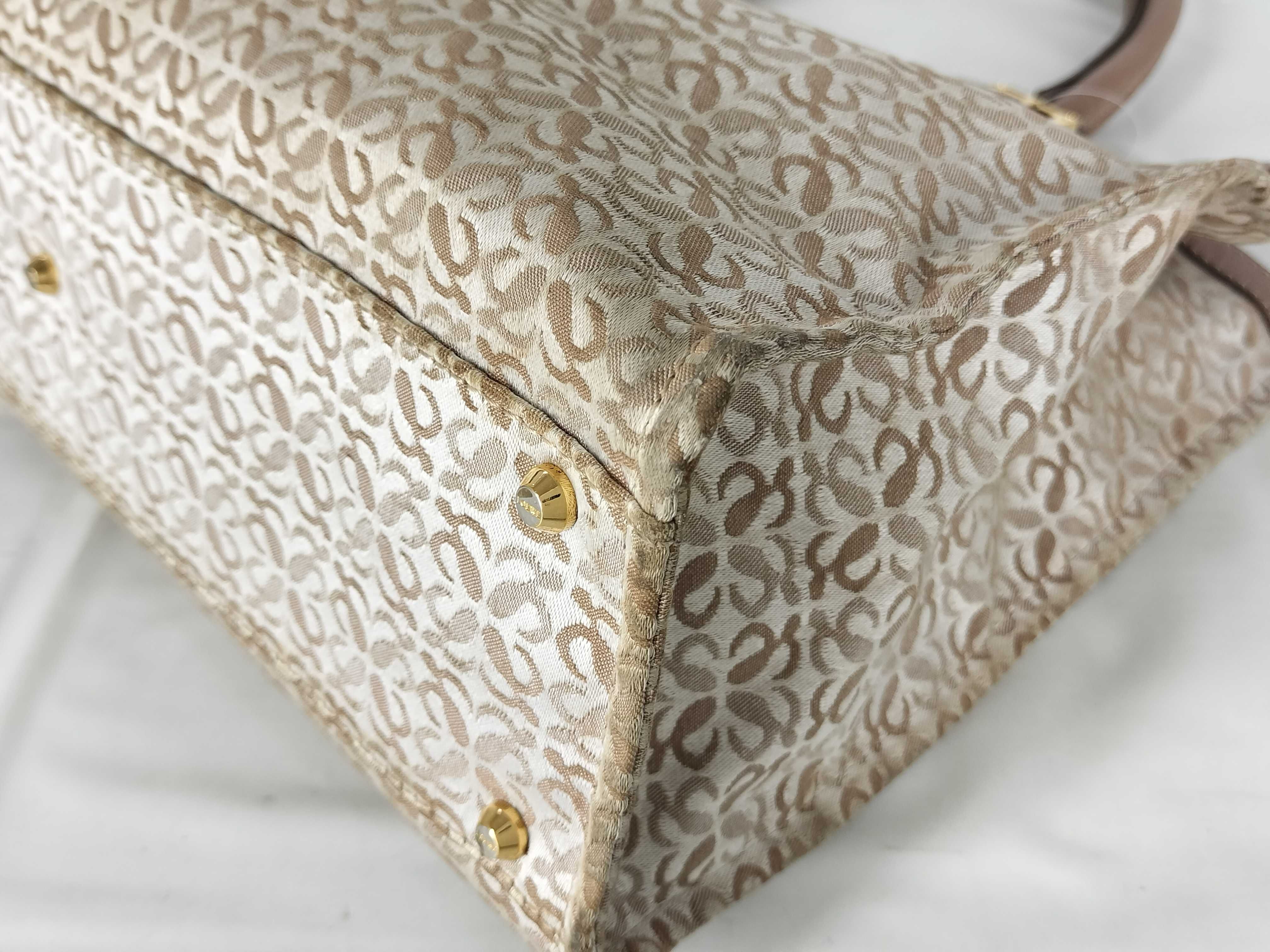 New Road Line Canvas Tote Bag, Pink Beige — view 6