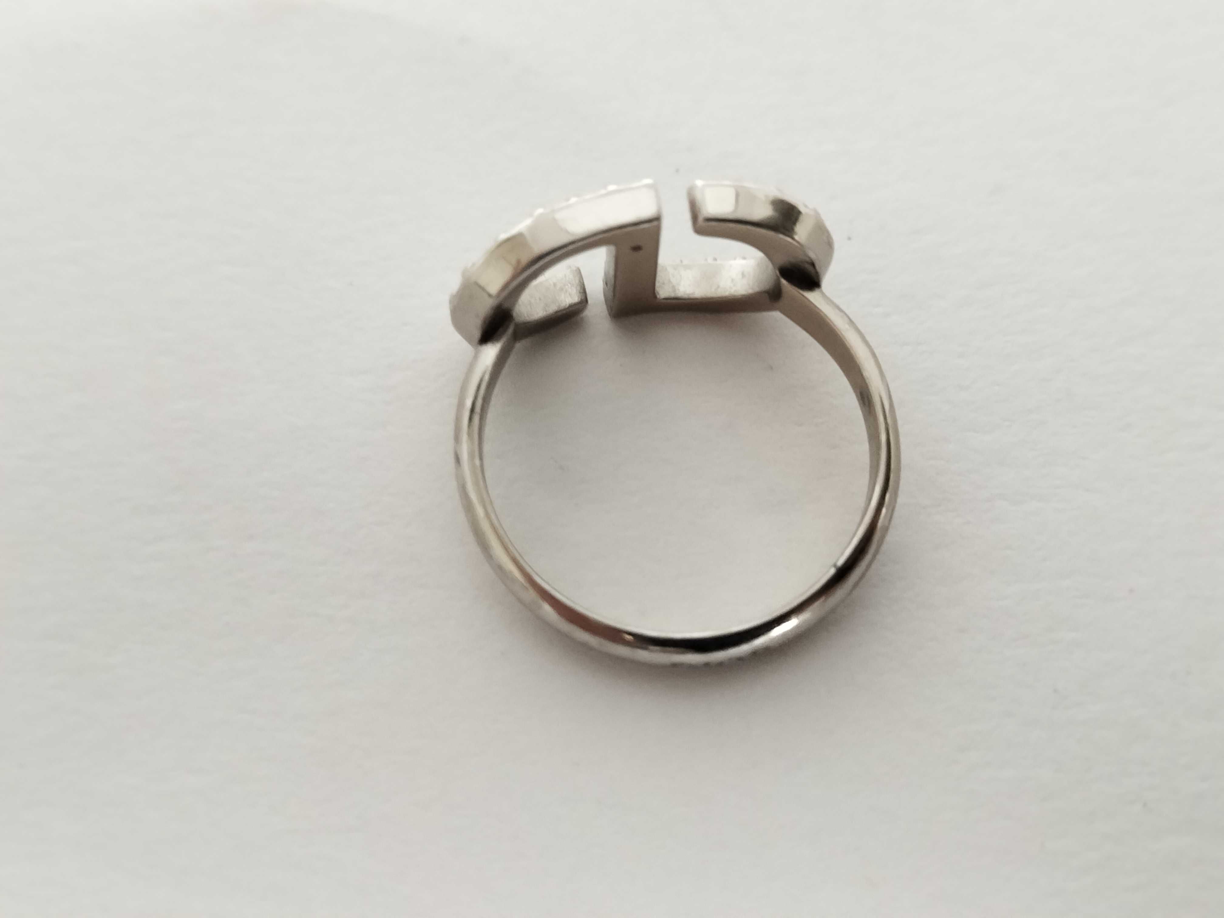 Silver/Stone/CD Logo Ring — view 4