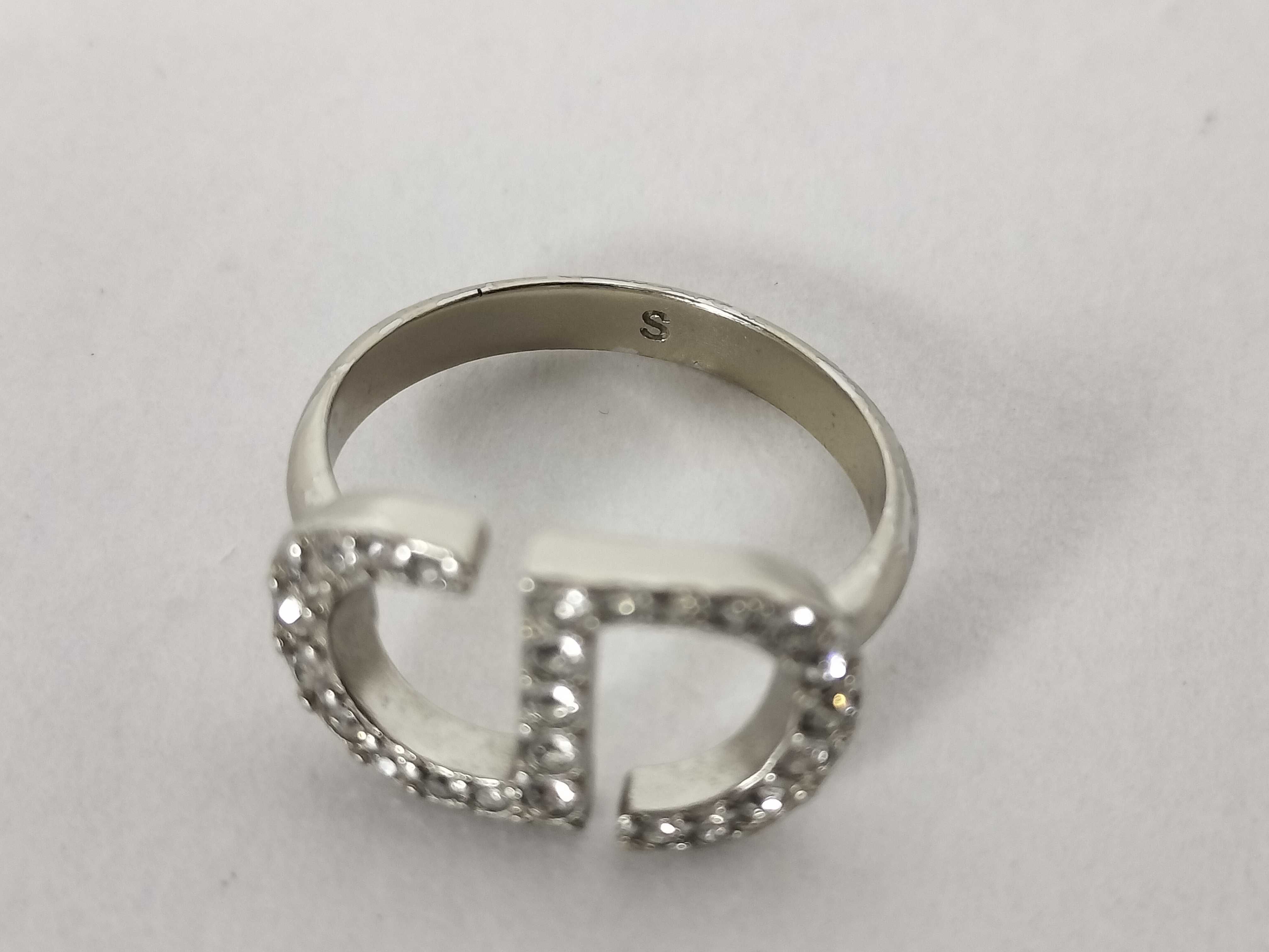 Silver/Stone/CD Logo Ring — view 6