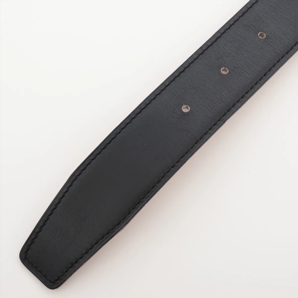 H-belt B stamp: 1998 Belt 80 Leather Black x Brown — view 3