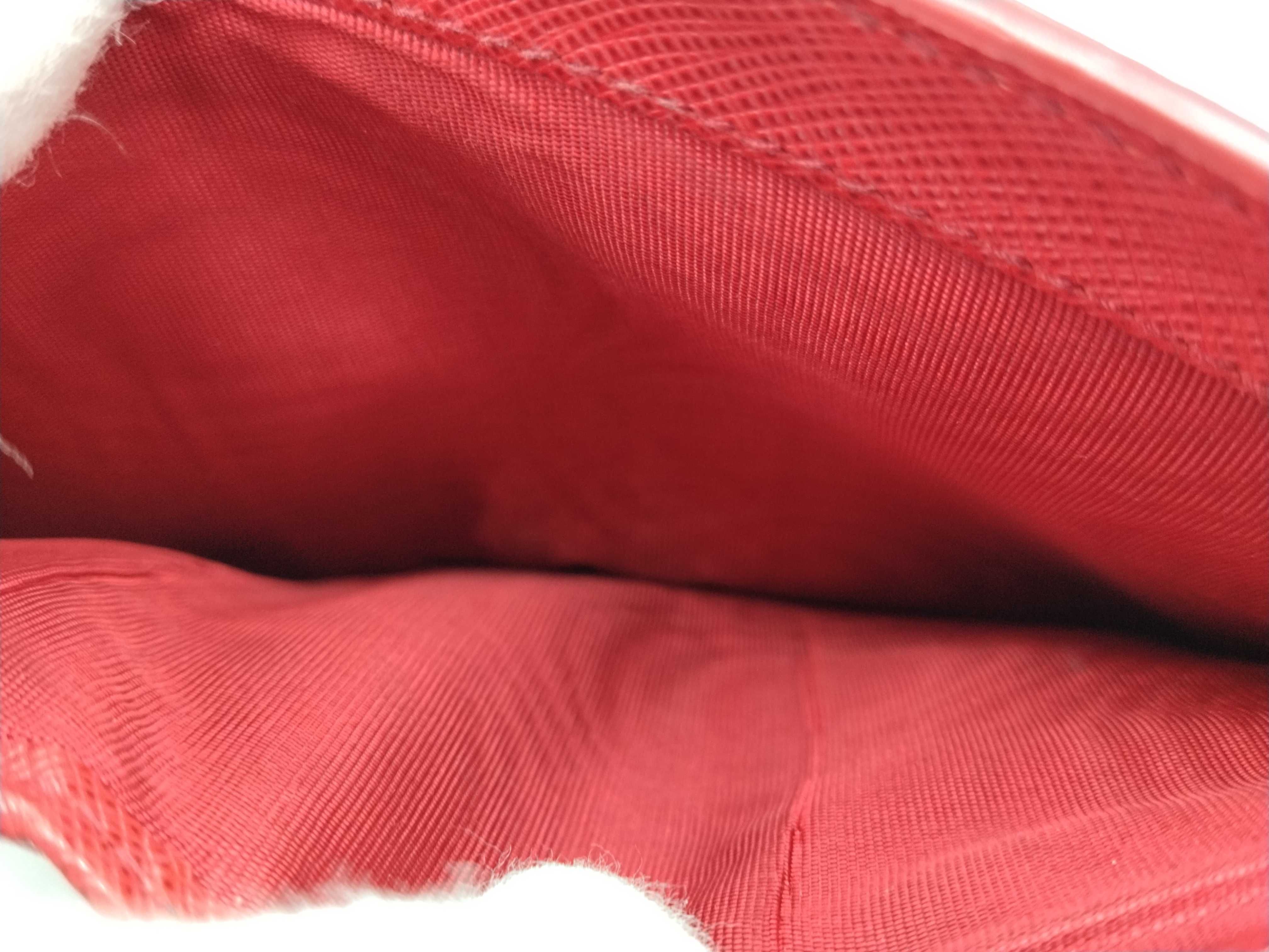 Saffiano Leather Bifold Wallet Red — view 7