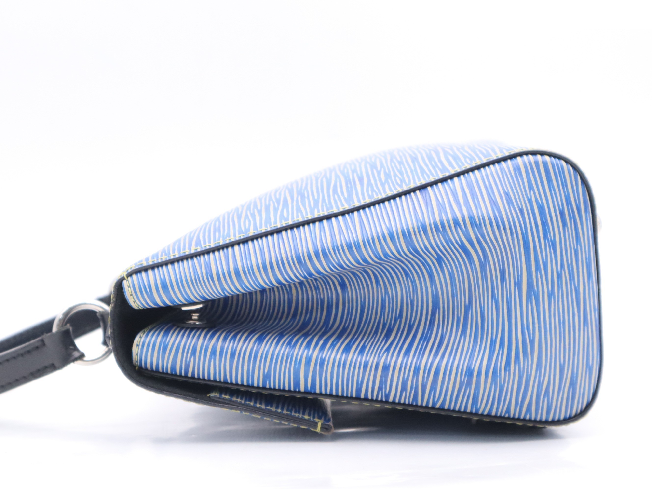 Cluny BB denim leather shoulder bag with shoulder strap — view 3