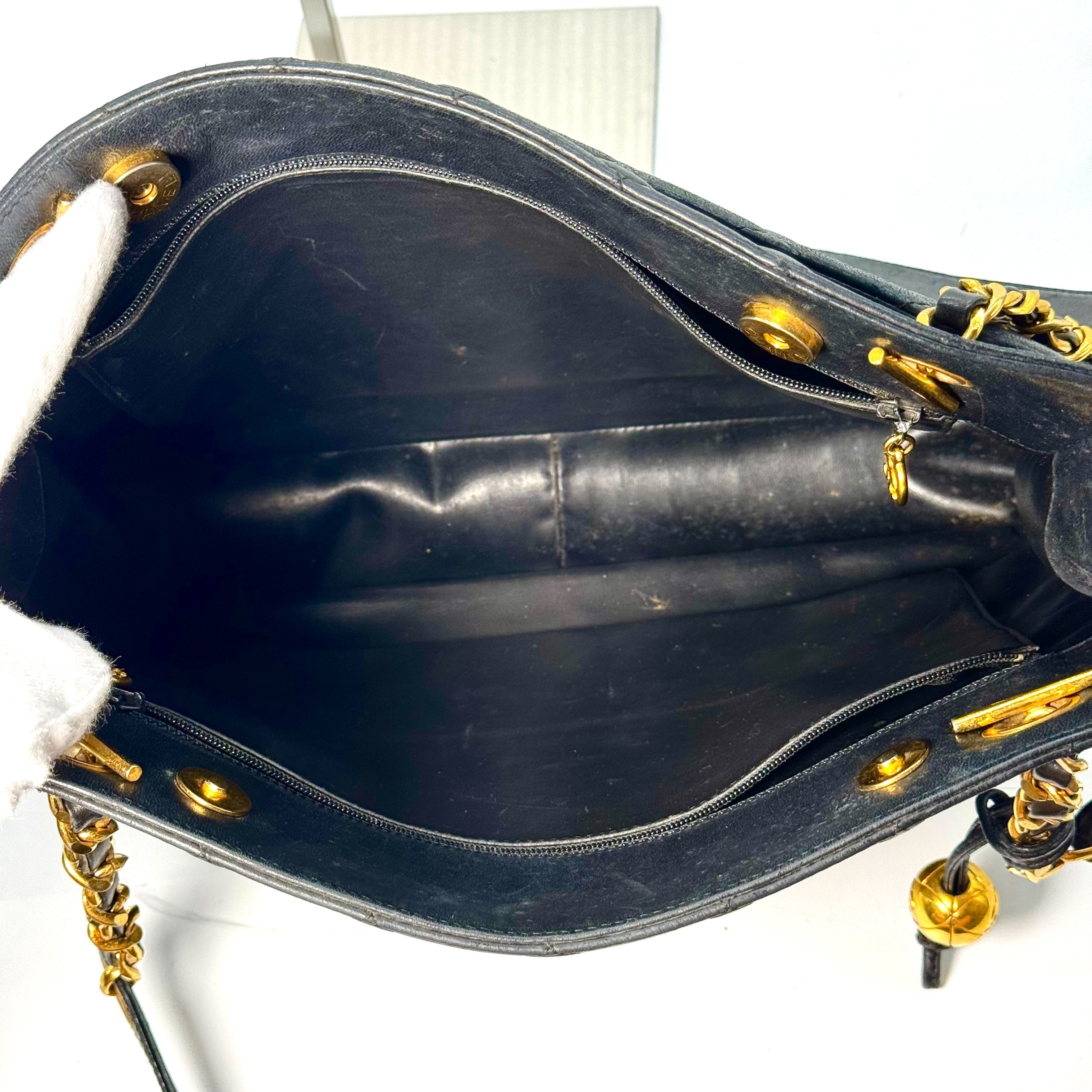 Matelassé Lambskin Coco Ball Shoulder Bag, Black, No Serial Number Sticker. — view 4