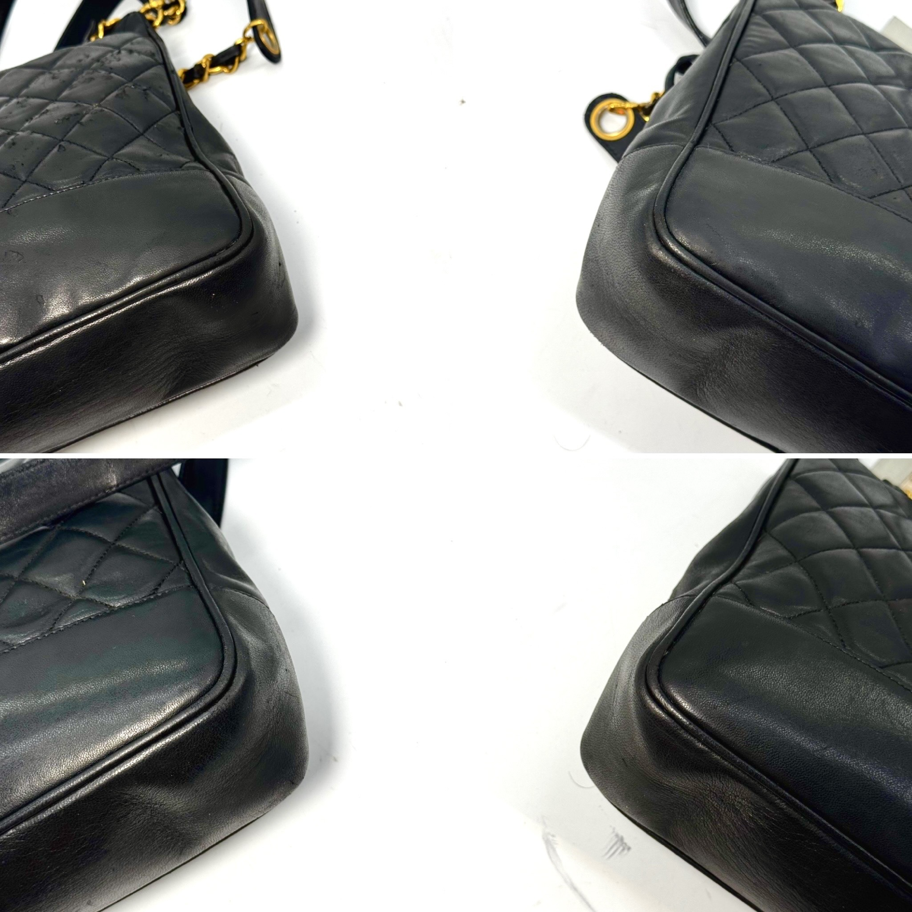 Matelassé Lambskin Coco Ball Shoulder Bag, Black, No Serial Number Sticker. — view 8