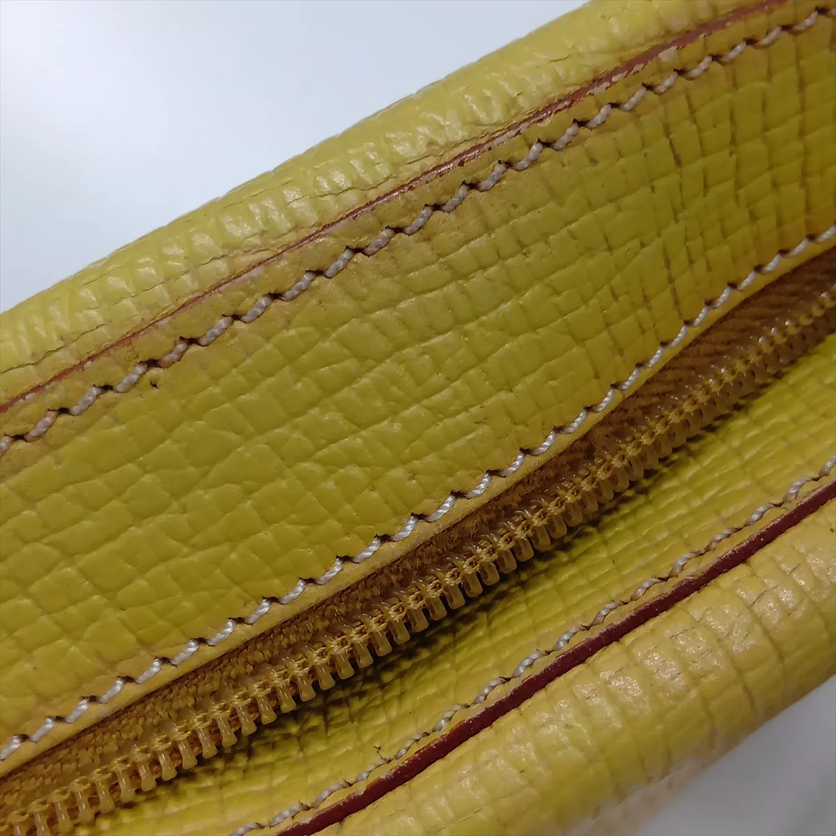 leather handbag, yellow — view 11