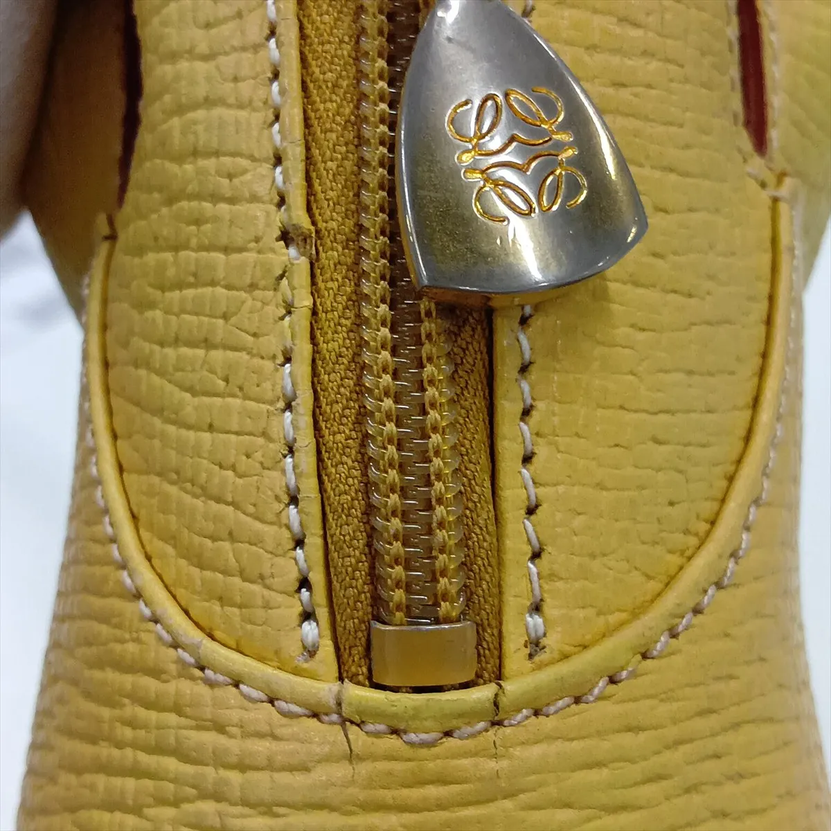 leather handbag, yellow — view 14