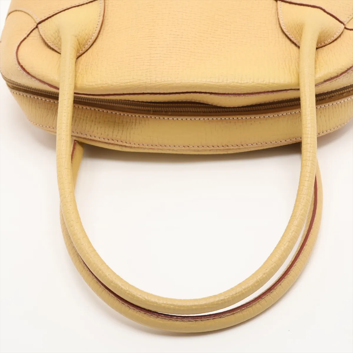 leather handbag, yellow — view 5