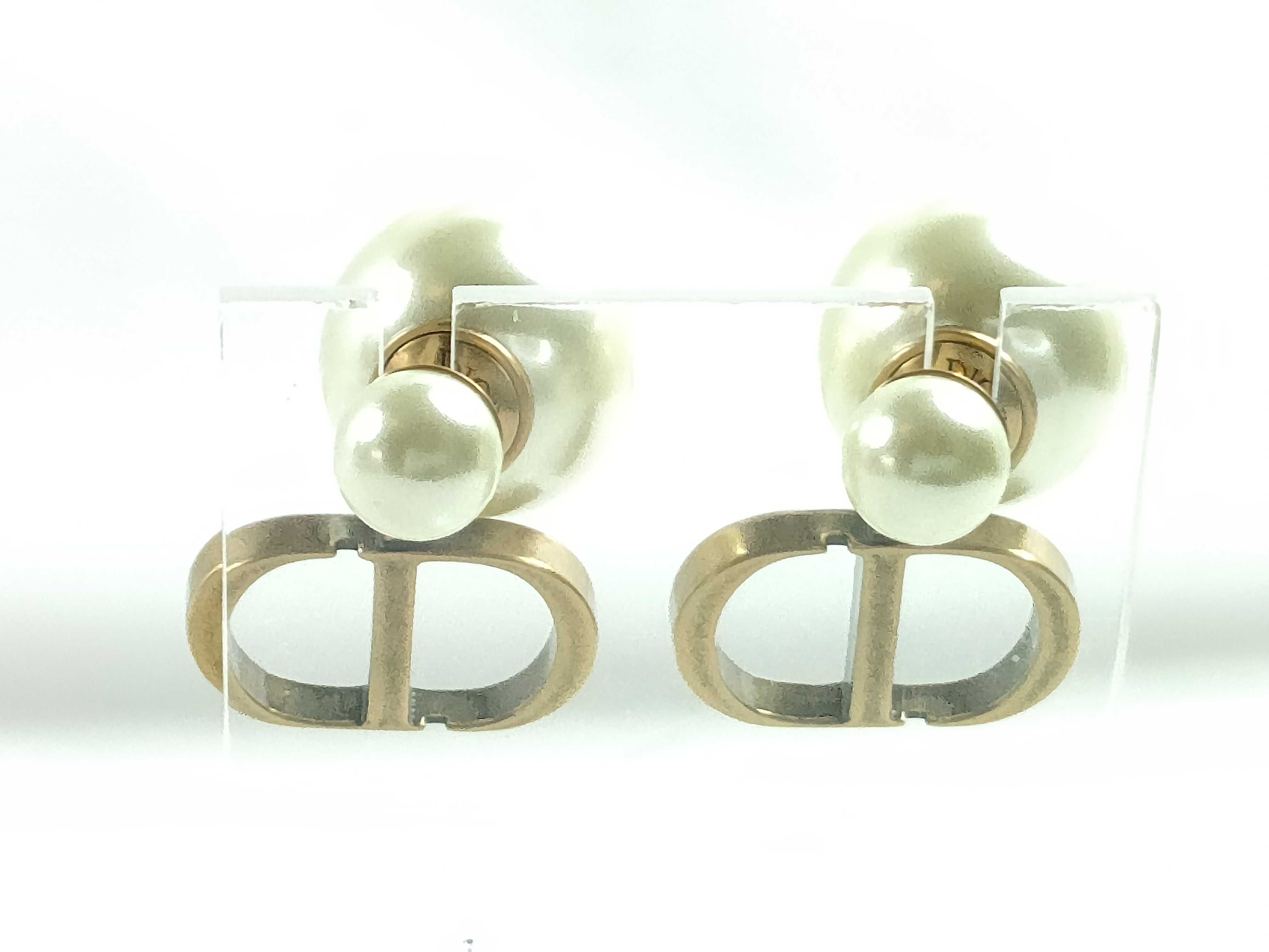 Tribal Pearl Earrings — view 2