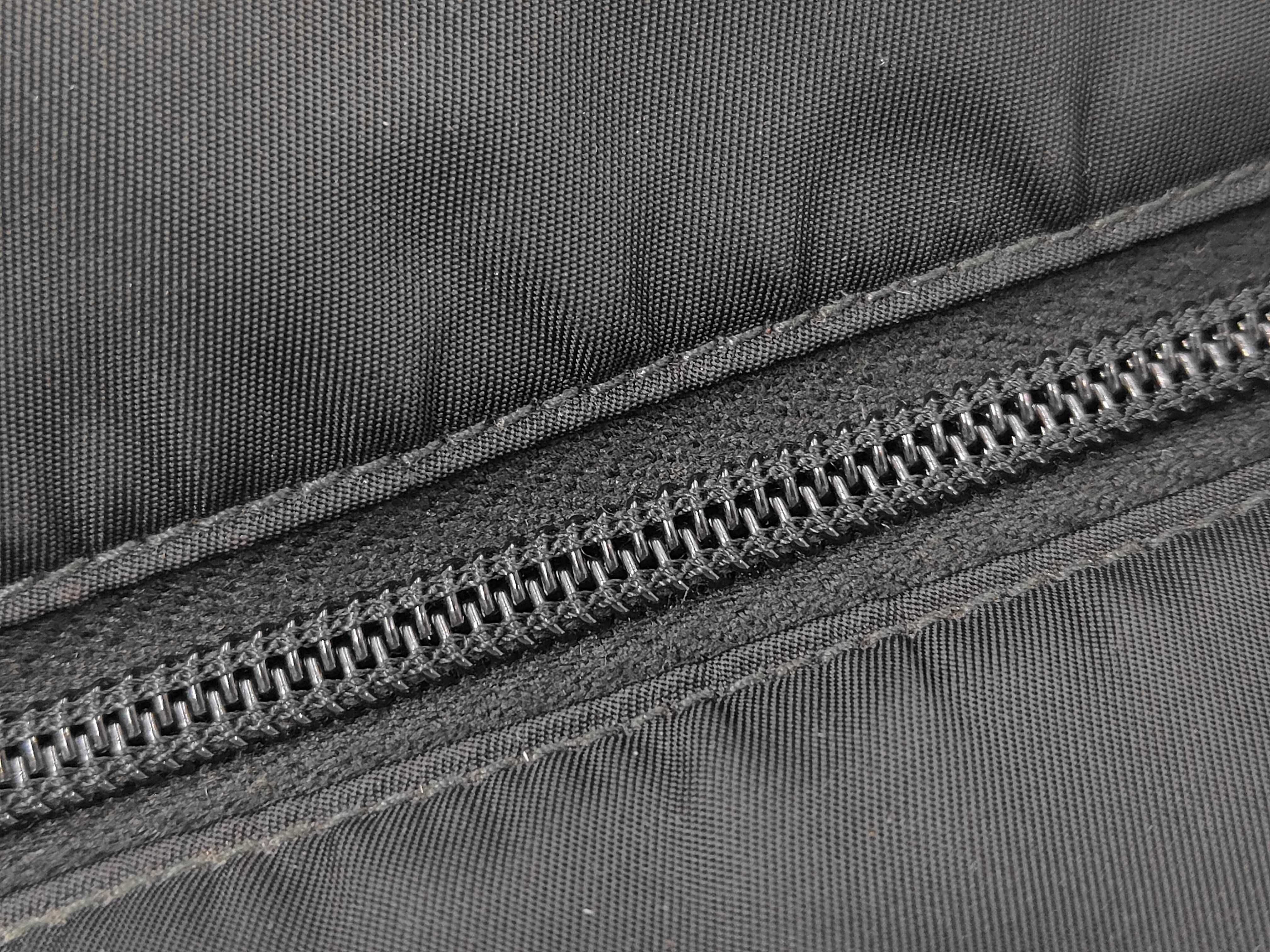 Tessuto Nylon x Saffiano Leather Black Shoulder Tote Bag — view 8