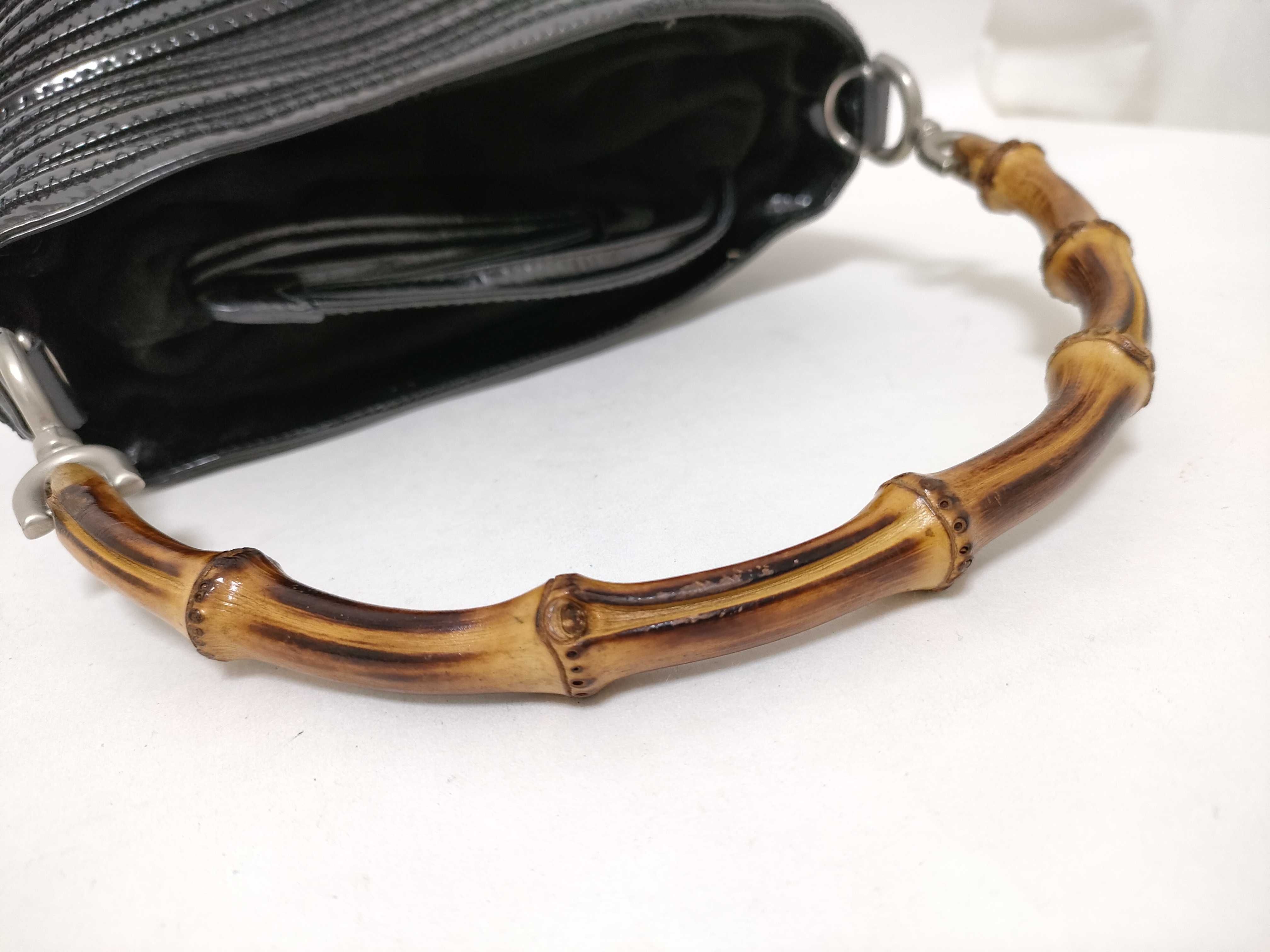 Bamboo OLD / Bamboo Handle Basket Bag / -- / BLK / 001・1014・1722 Handbag — view 3