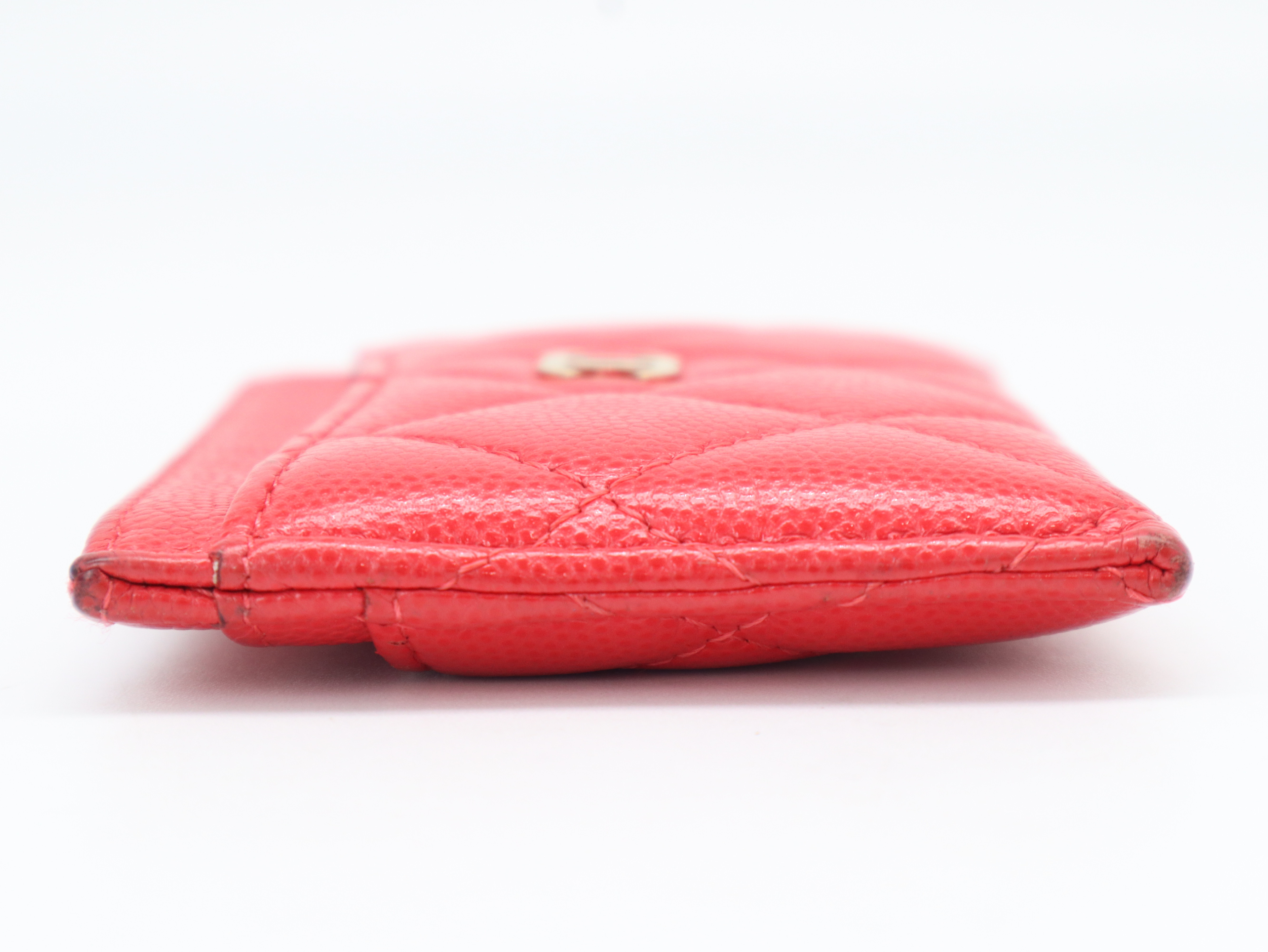 Caviar Skin Matelassé Card Case, Red Seal, 28895592 (Card Case/Pass Case/Business Card Holder) — view 3