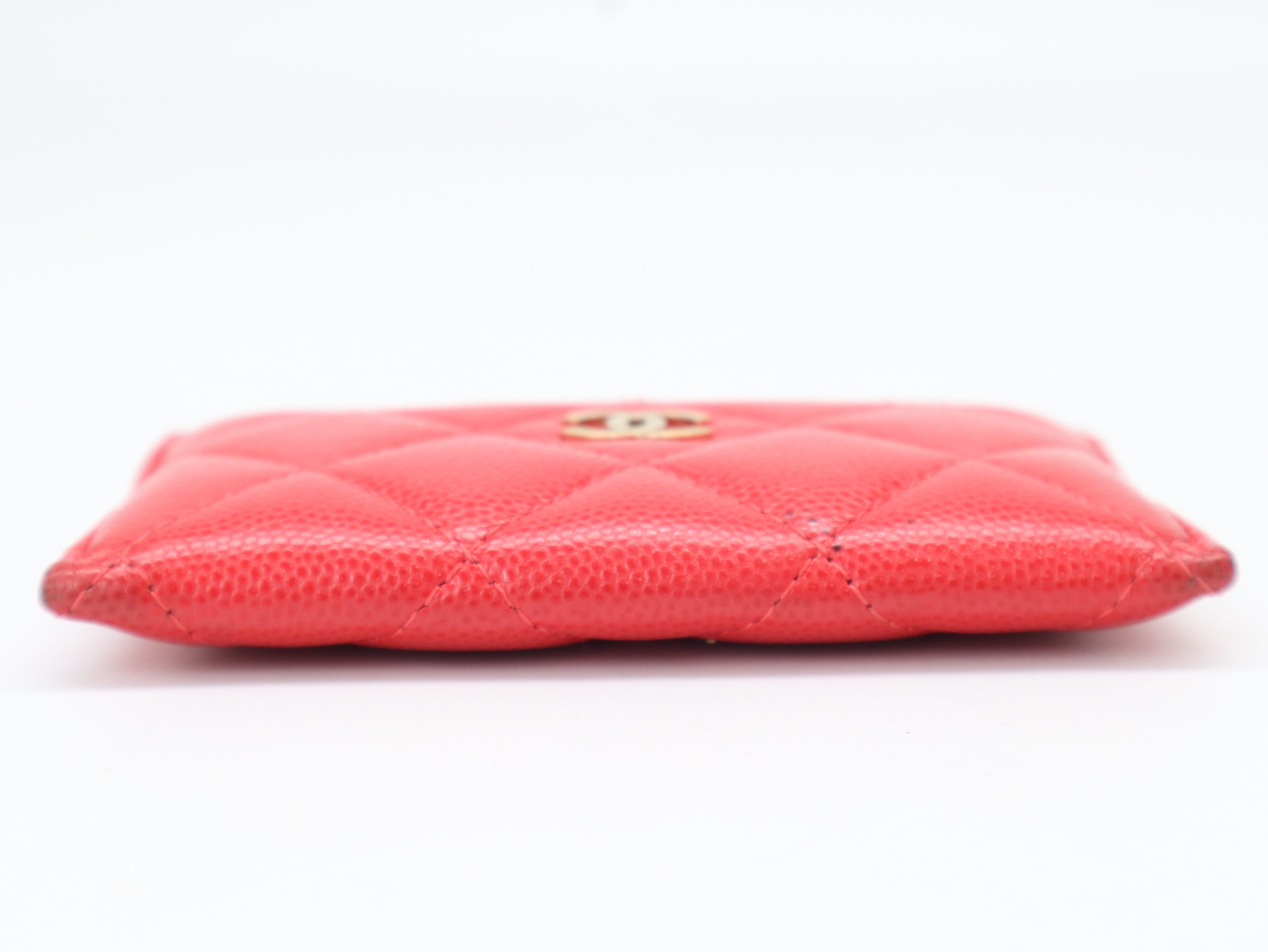 Caviar Skin Matelassé Card Case, Red Seal, 28895592 (Card Case/Pass Case/Business Card Holder) — view 4