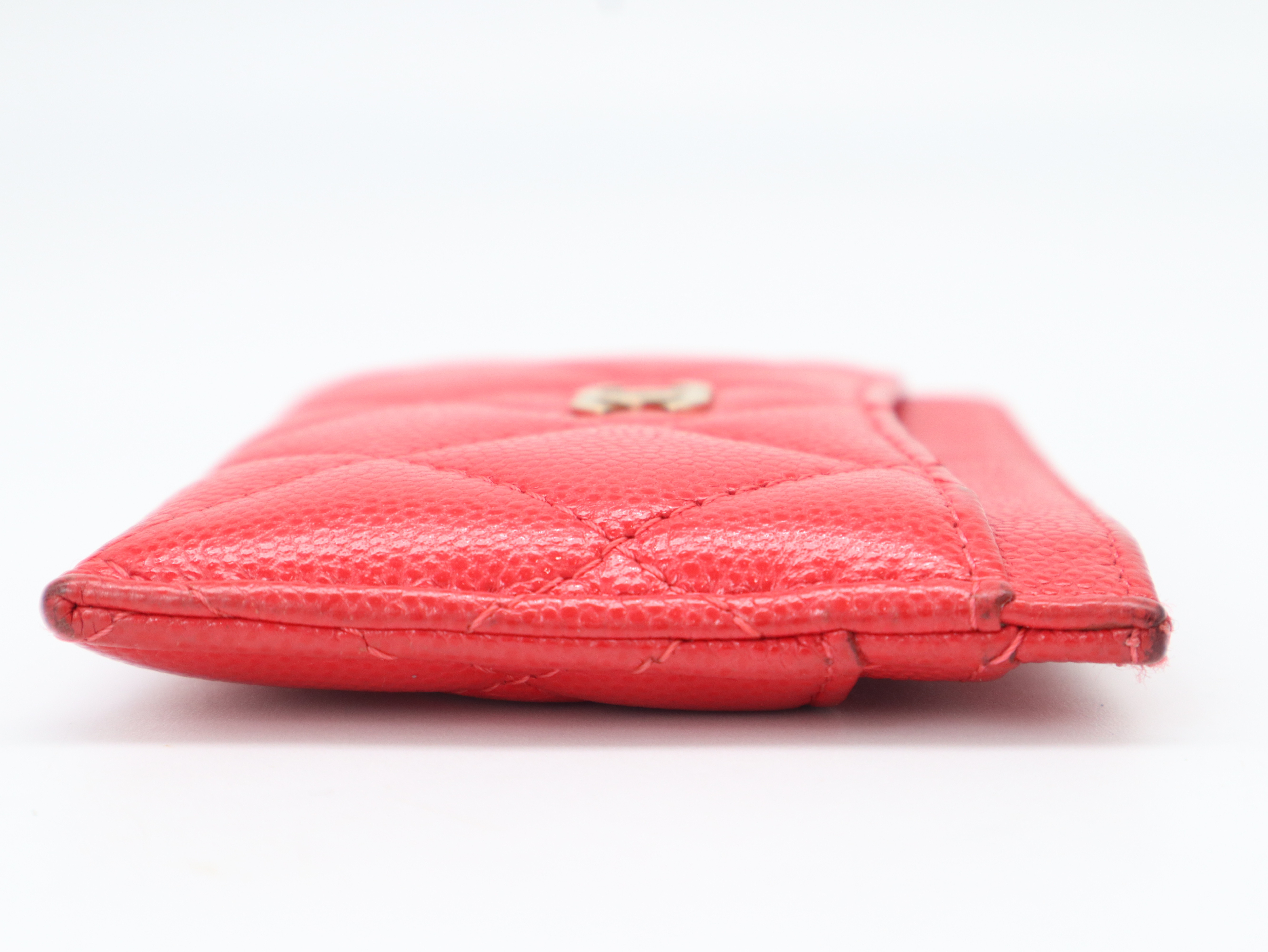 Caviar Skin Matelassé Card Case, Red Seal, 28895592 (Card Case/Pass Case/Business Card Holder) — view 5