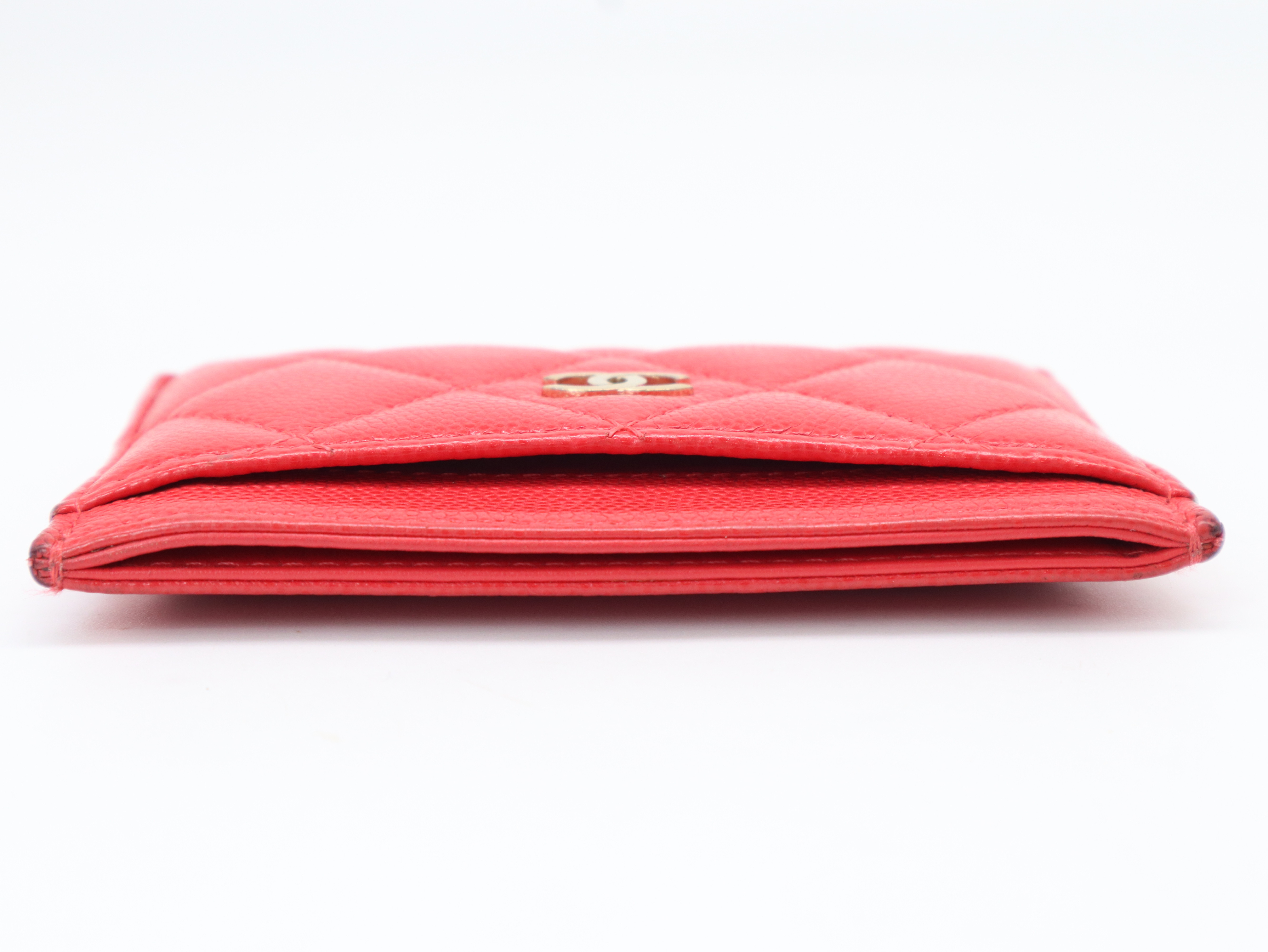 Caviar Skin Matelassé Card Case, Red Seal, 28895592 (Card Case/Pass Case/Business Card Holder) — view 6