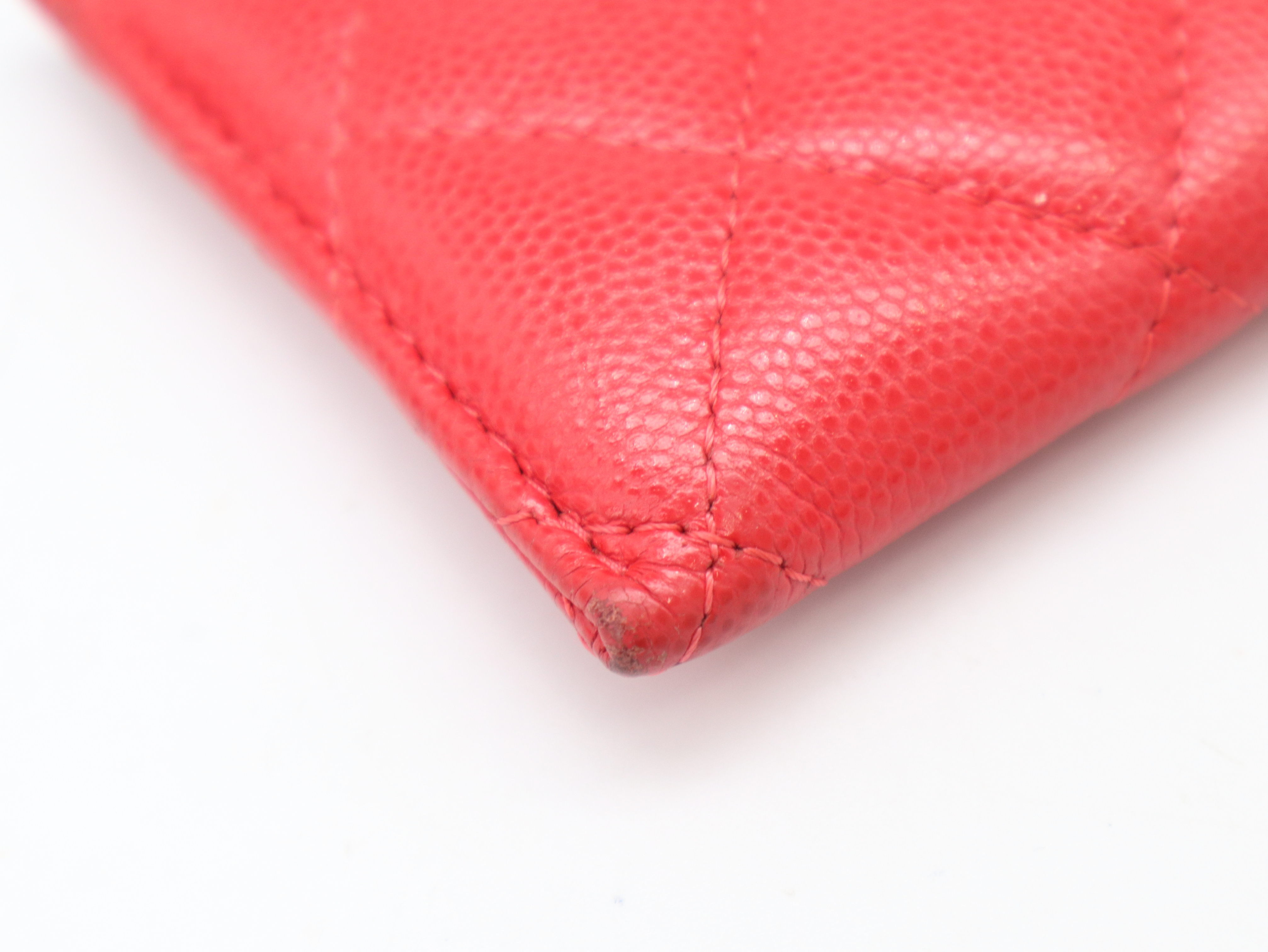Caviar Skin Matelassé Card Case, Red Seal, 28895592 (Card Case/Pass Case/Business Card Holder) — view 7