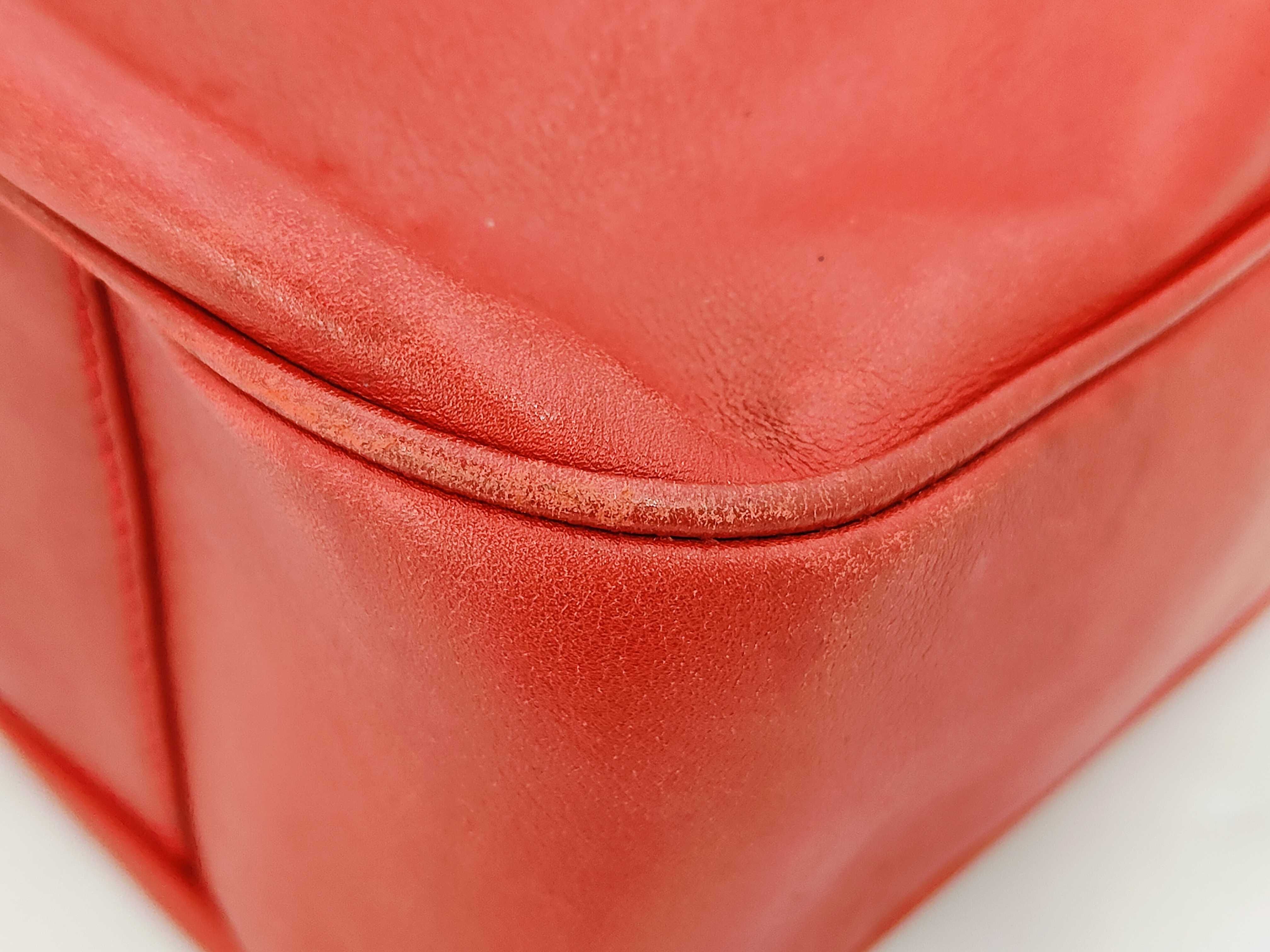 Bamboo 2-way Calf Leather Red Shoulder Bag — view 8