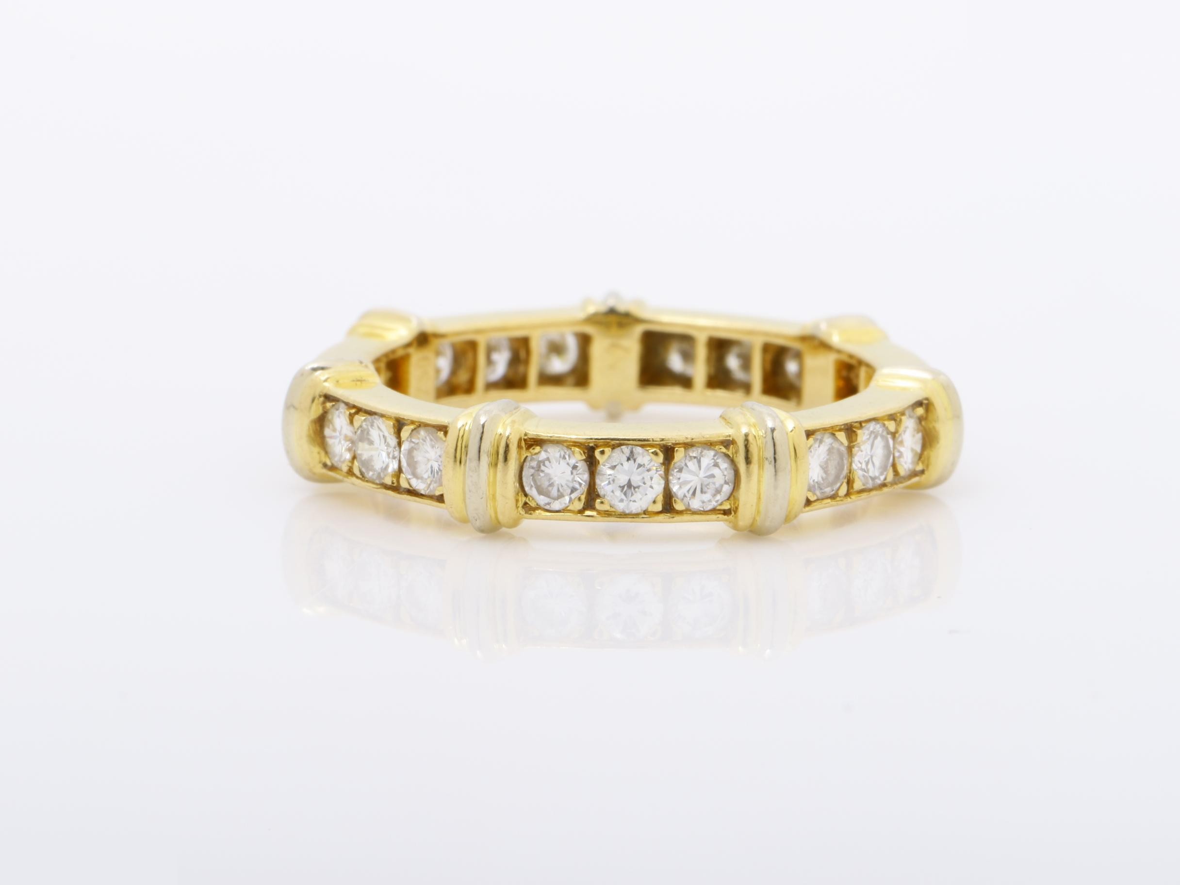 Contessa Full Diamond Ring, 750YG, 4.3g, #52