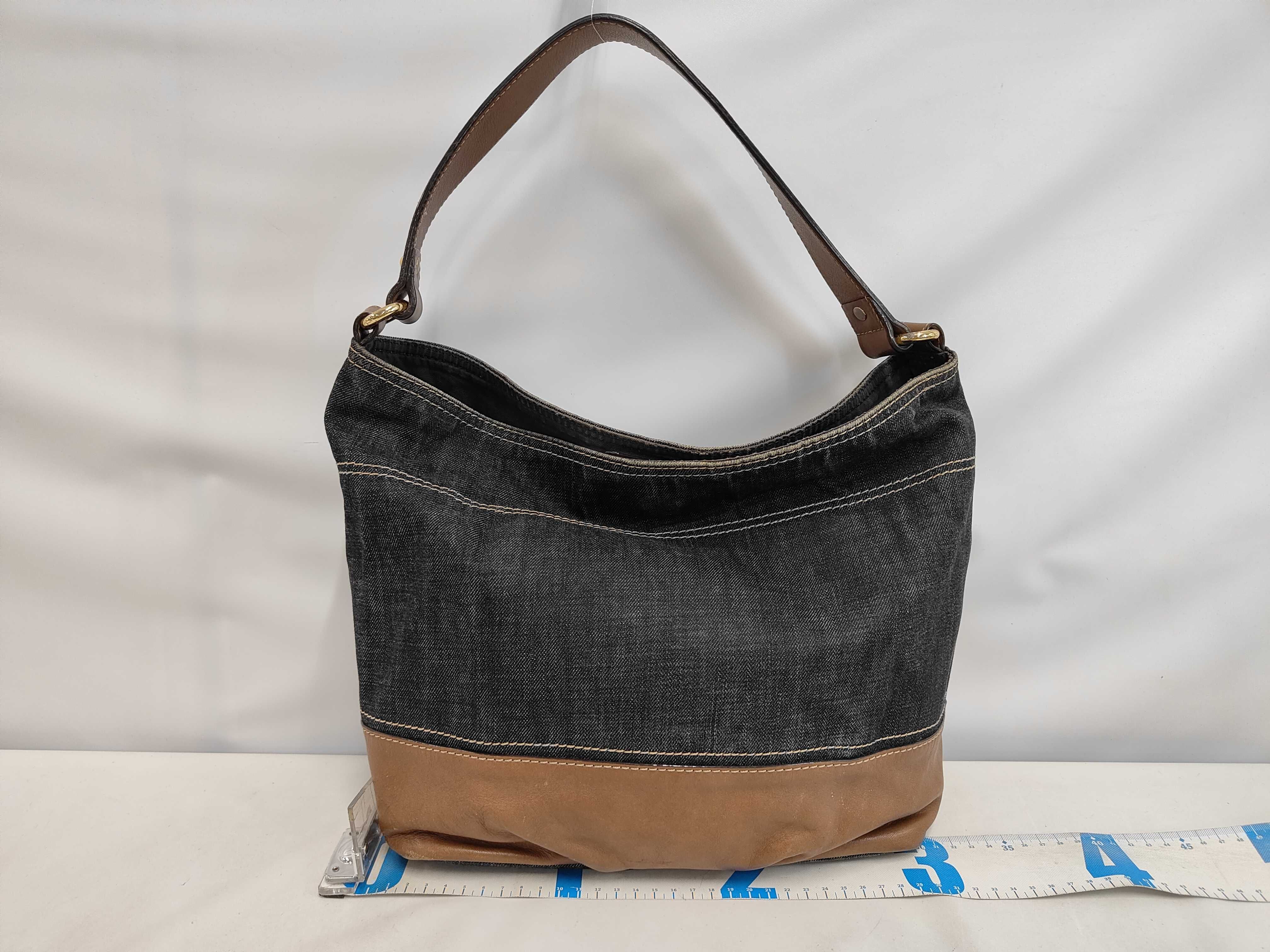 One-Shoulder Bag, Denim, Navy Shoulder Bag — view 2