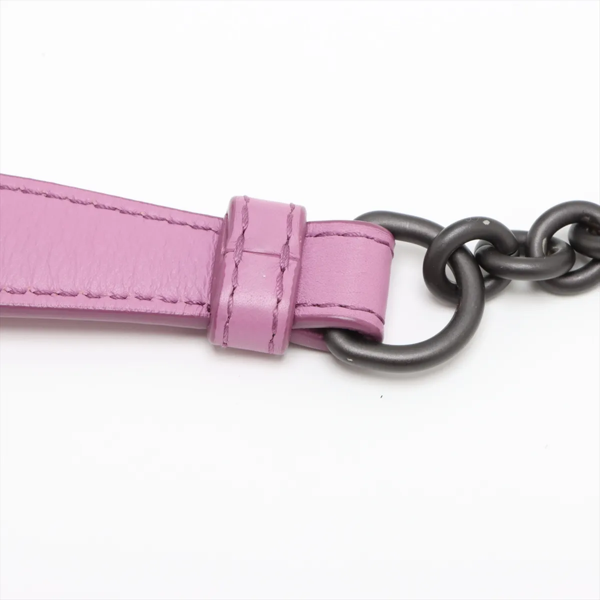 Intrecciato Olympia Leather Chain Shoulder Bag Pink — view 14