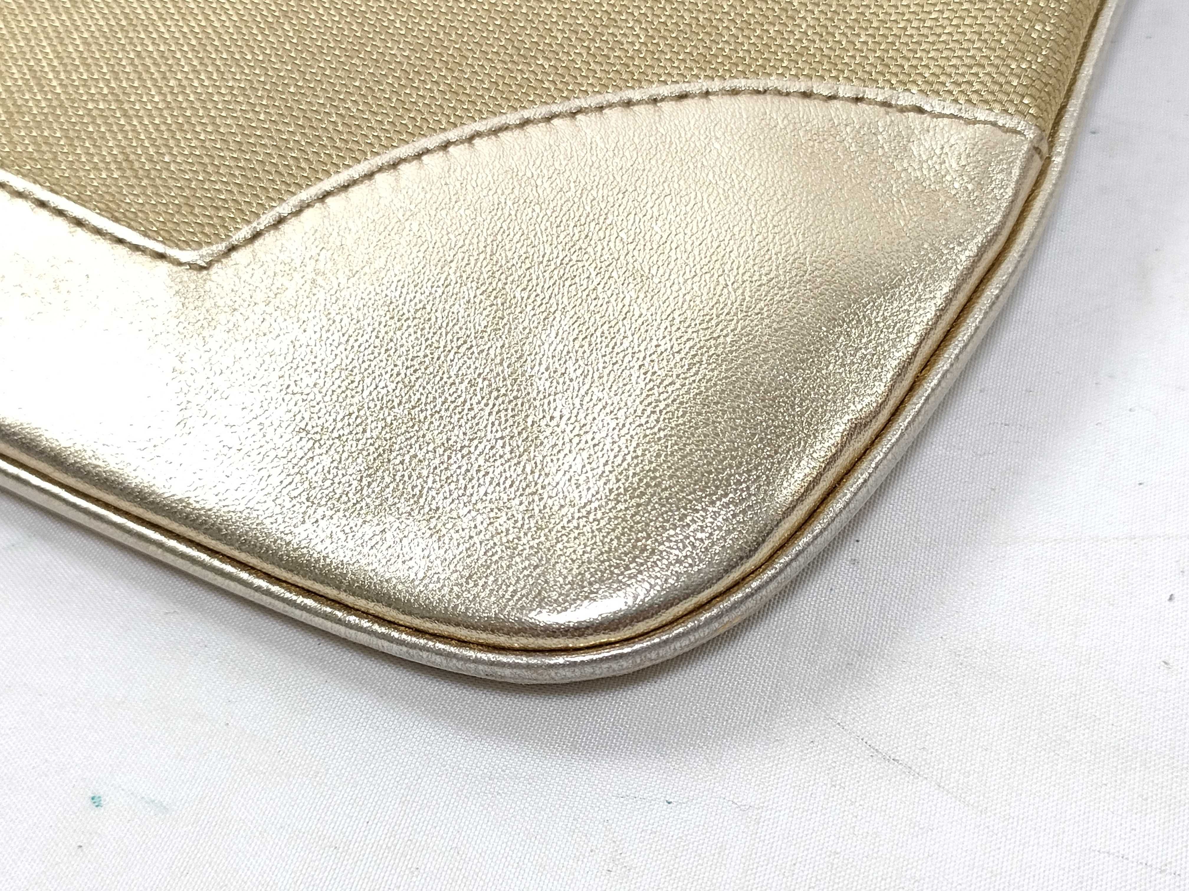 Bamboo Jackie Canvas x Leather Gold Handbag — view 7