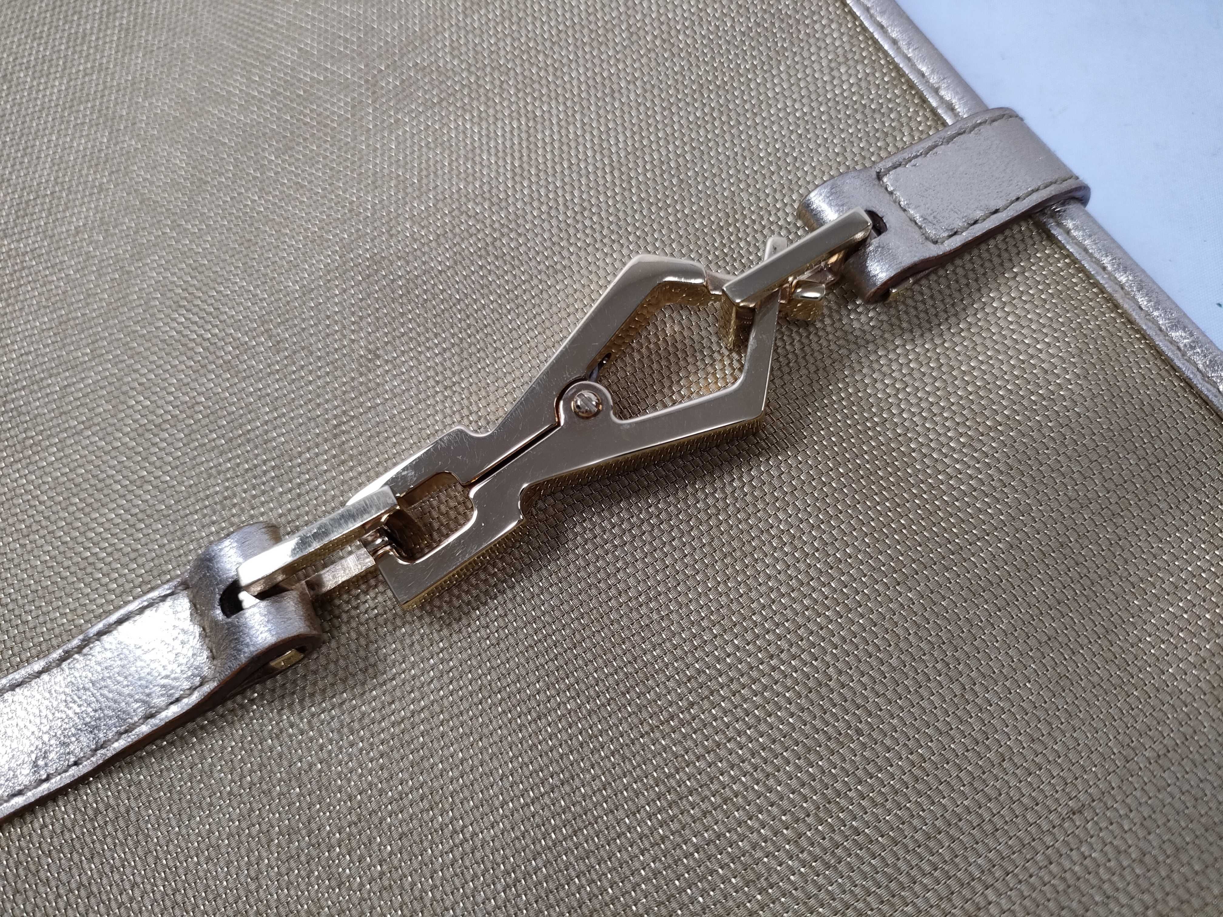 Bamboo Jackie Canvas x Leather Gold Handbag — view 10