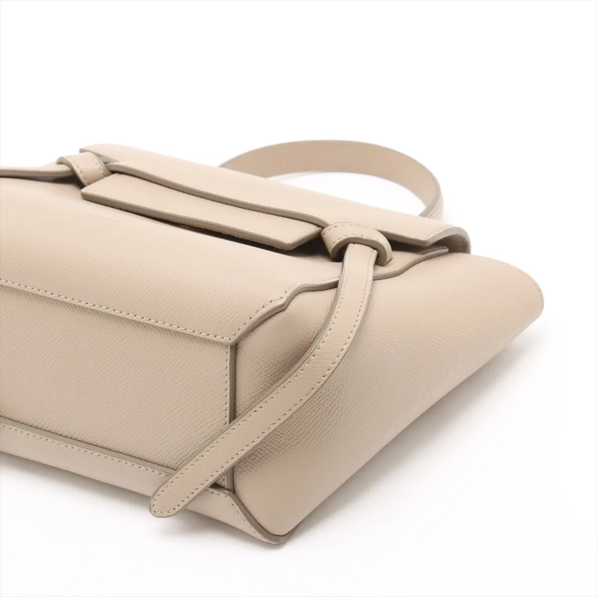 Belt Bag Nano Leather 2WAY Handbag Beige — view 3