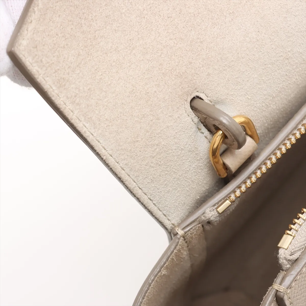 Belt Bag Nano Leather 2WAY Handbag Beige — view 10