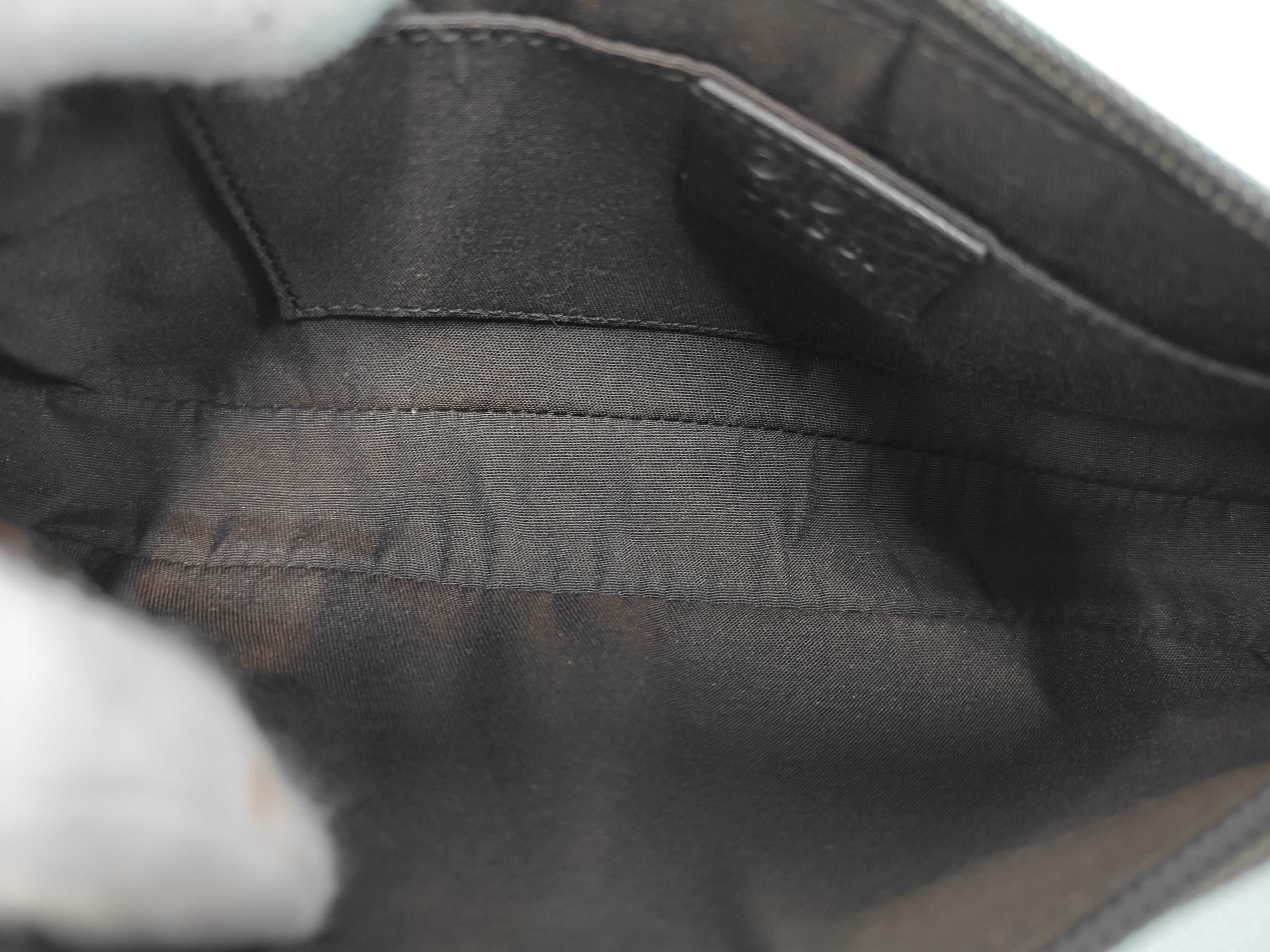 Dark Brown Canvas GG Monogram Mini Chain Shoulder Bag — view 9