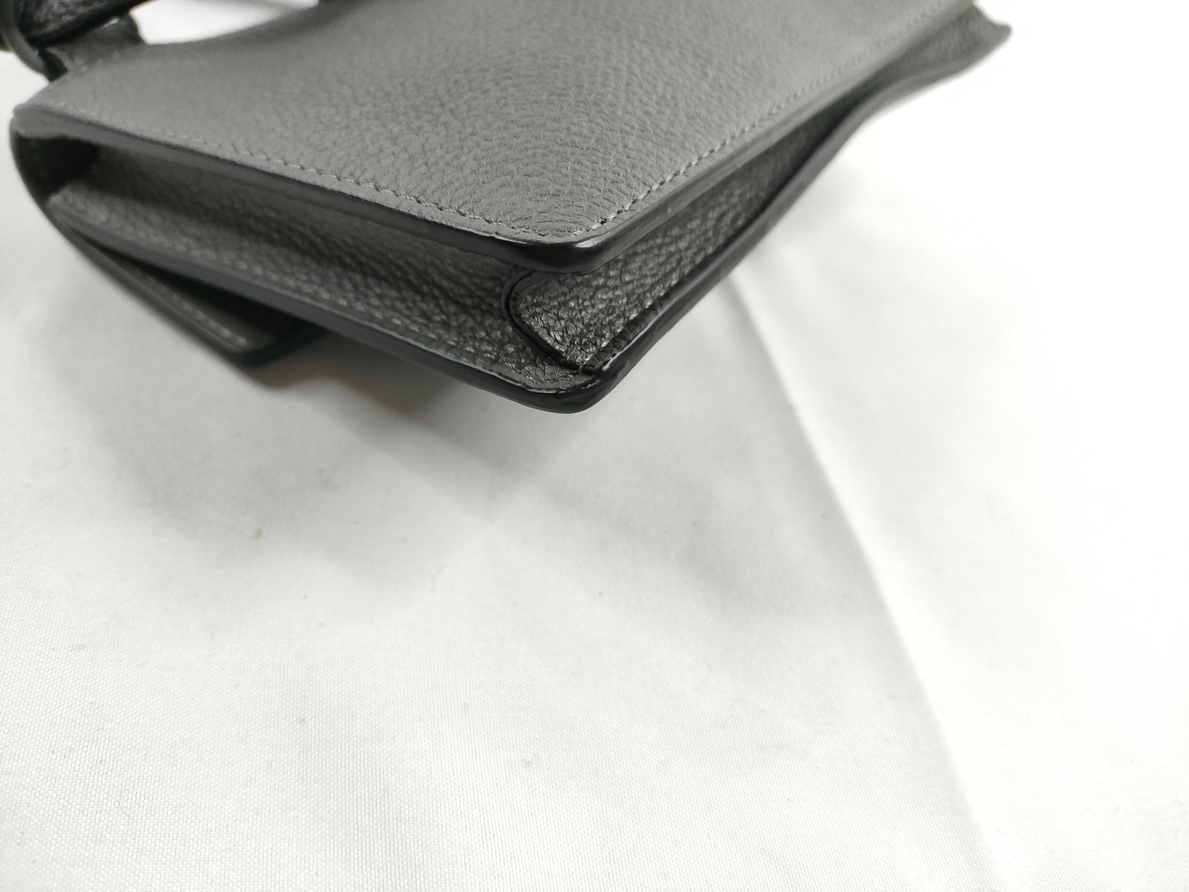 Baguette Slim Leather Shoulder Bag, Gray, 7M0295 (Shoulder Bag) — view 3