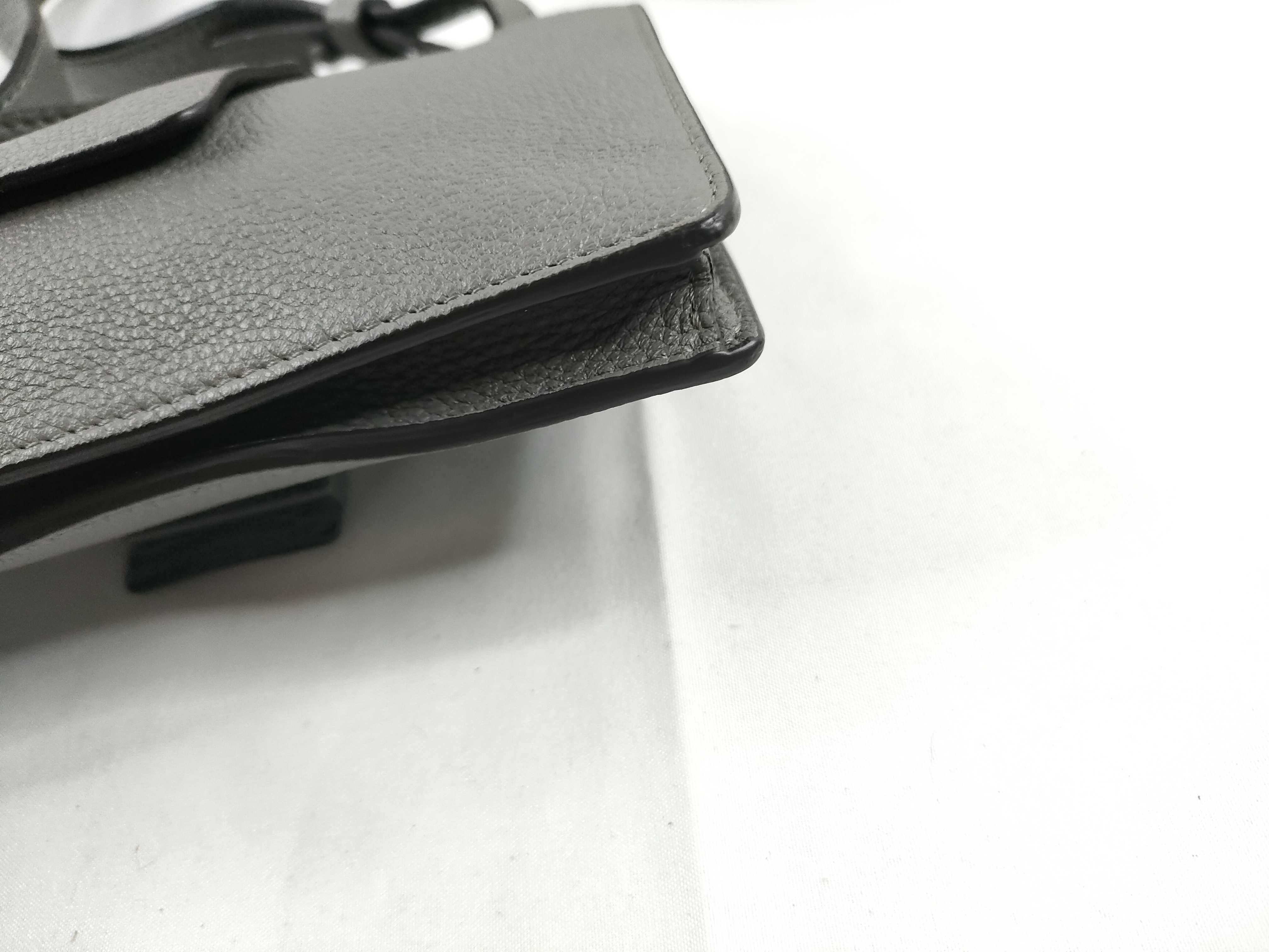 Baguette Slim Leather Shoulder Bag, Gray, 7M0295 (Shoulder Bag) — view 5