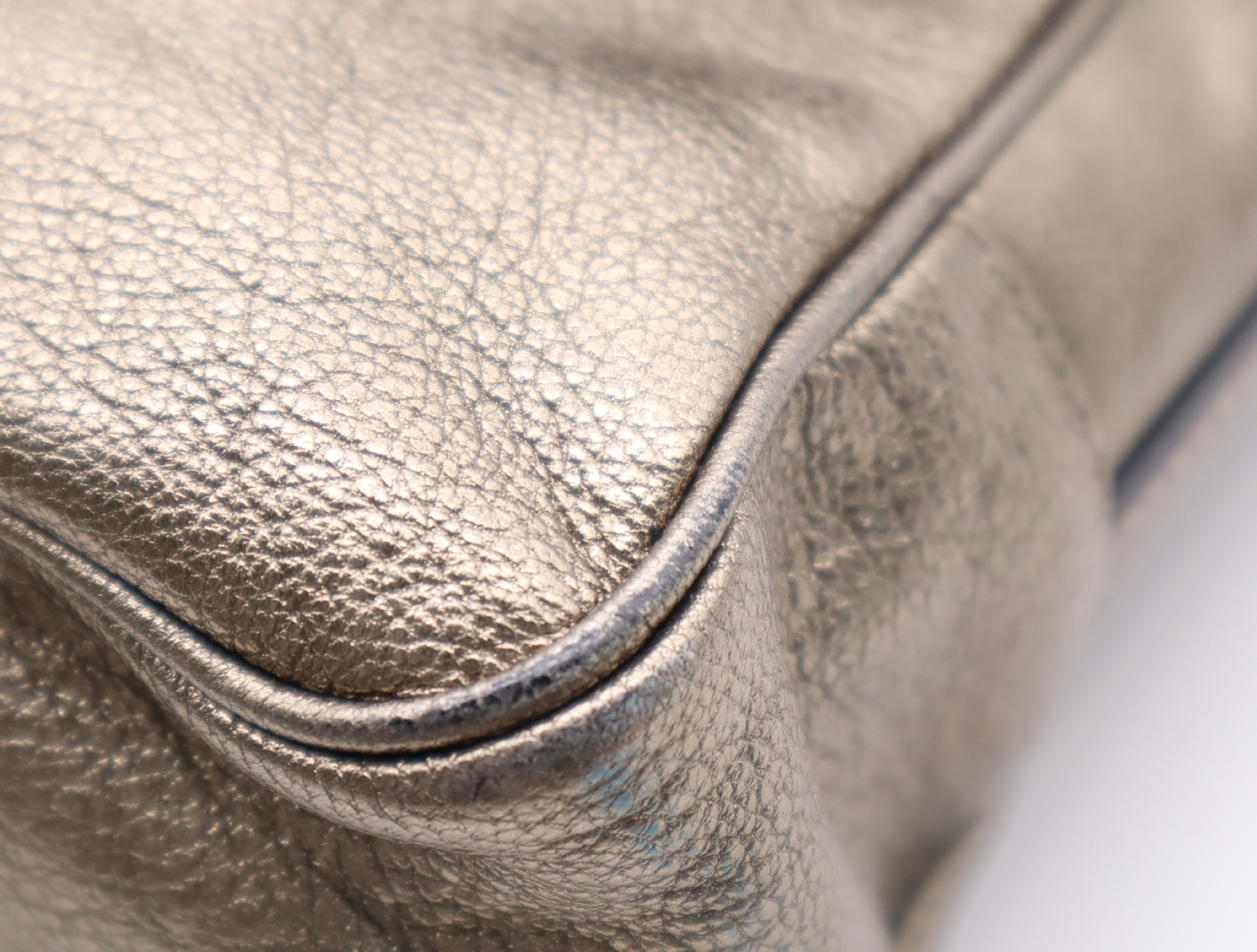Leather Anagram 2-Way Shoulder Bag with Gold Hardware and Shoulder Strap — view 7