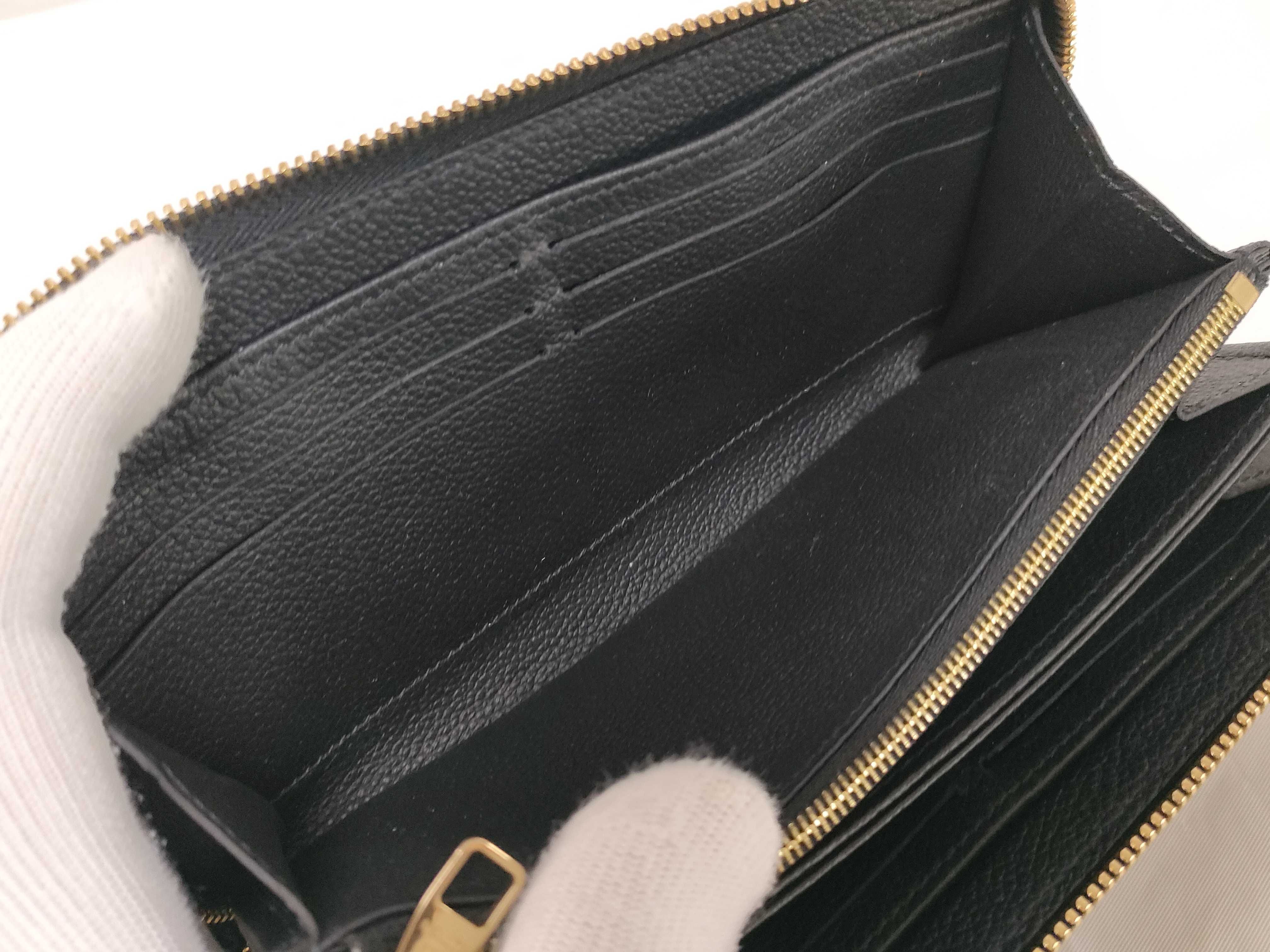 Bicolor Monogram Empreinte Zippy Wallet M80481 Noir x Cream Round Zip Wallet — view 12
