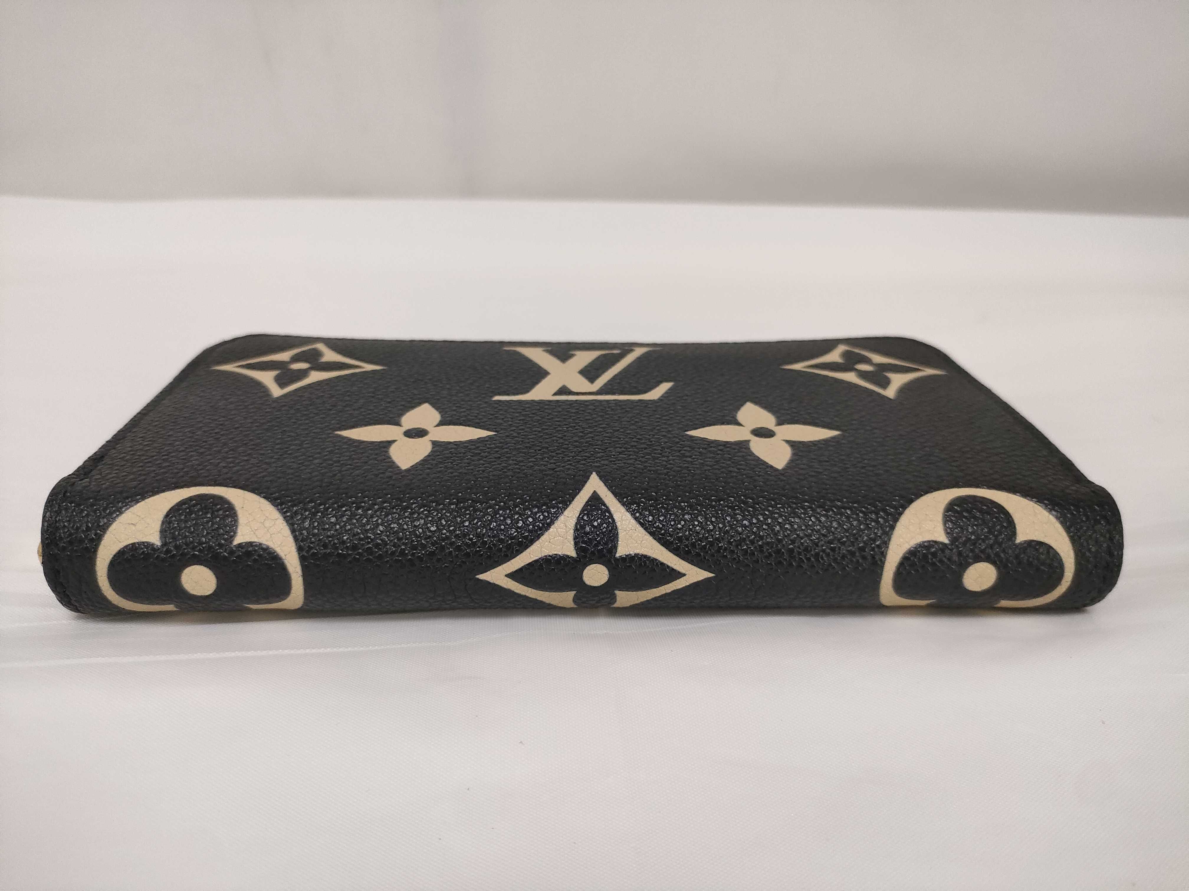 Bicolor Monogram Empreinte Zippy Wallet M80481 Noir x Cream Round Zip Wallet — view 3