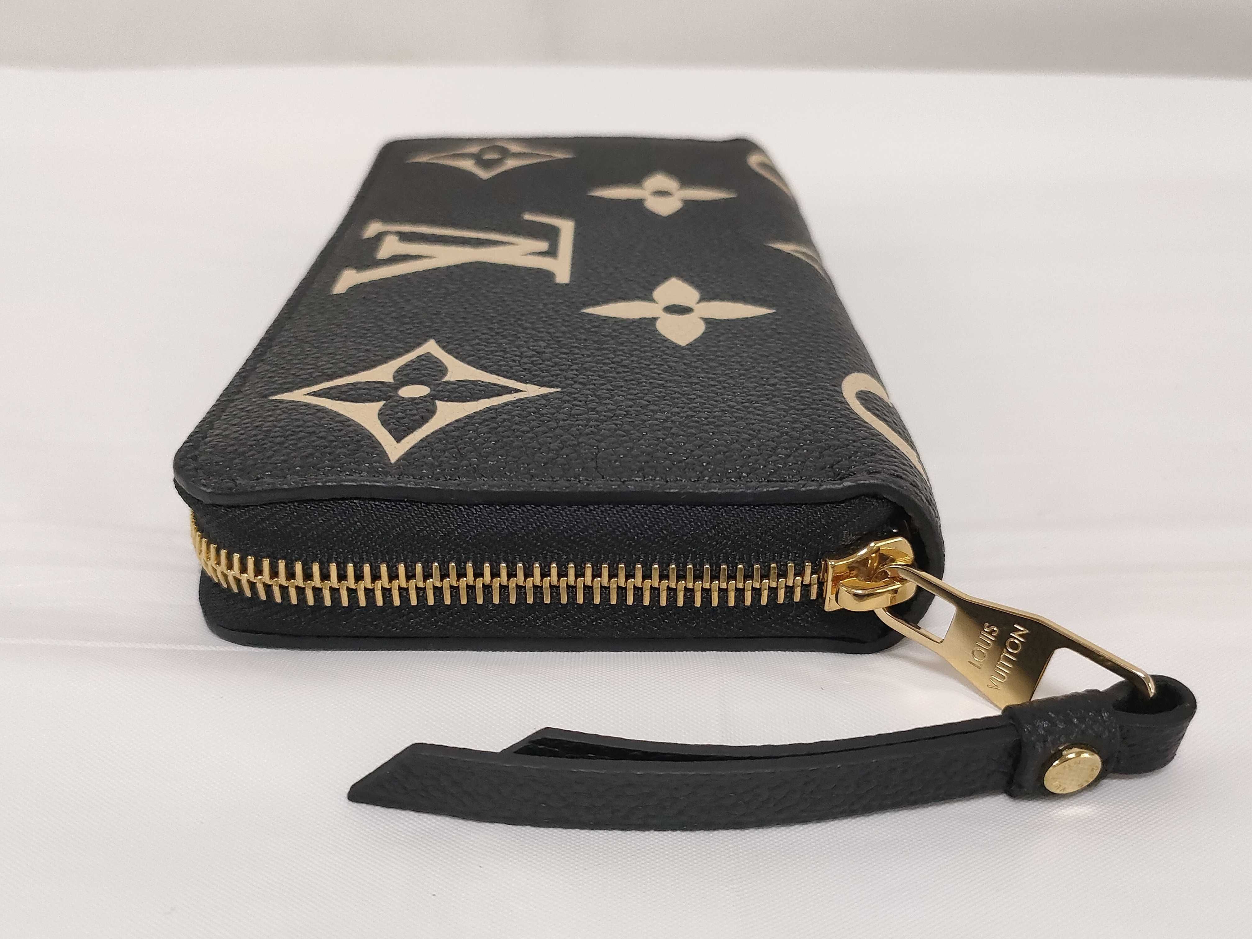Bicolor Monogram Empreinte Zippy Wallet M80481 Noir x Cream Round Zip Wallet — view 5