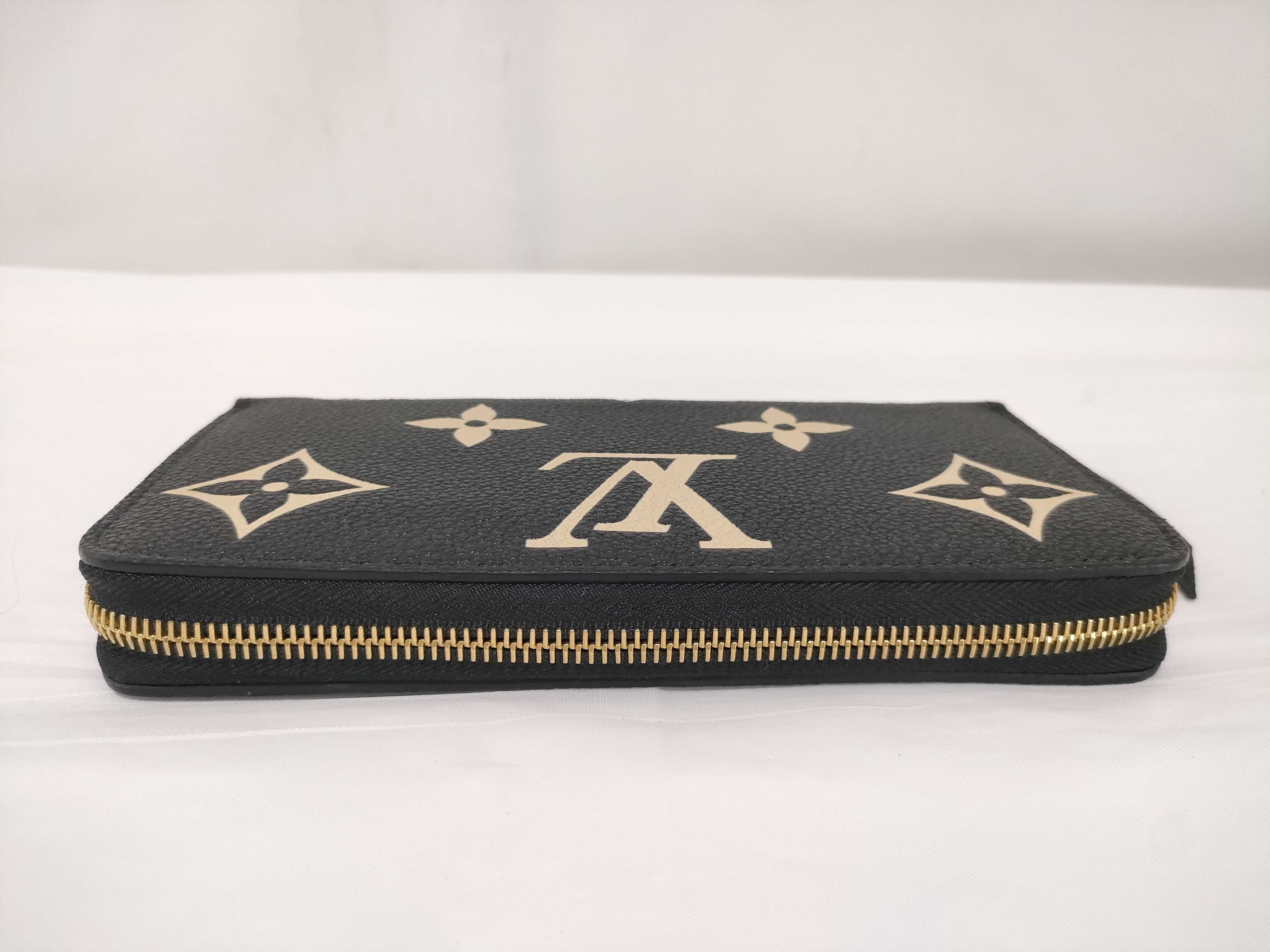 Bicolor Monogram Empreinte Zippy Wallet M80481 Noir x Cream Round Zip Wallet — view 6
