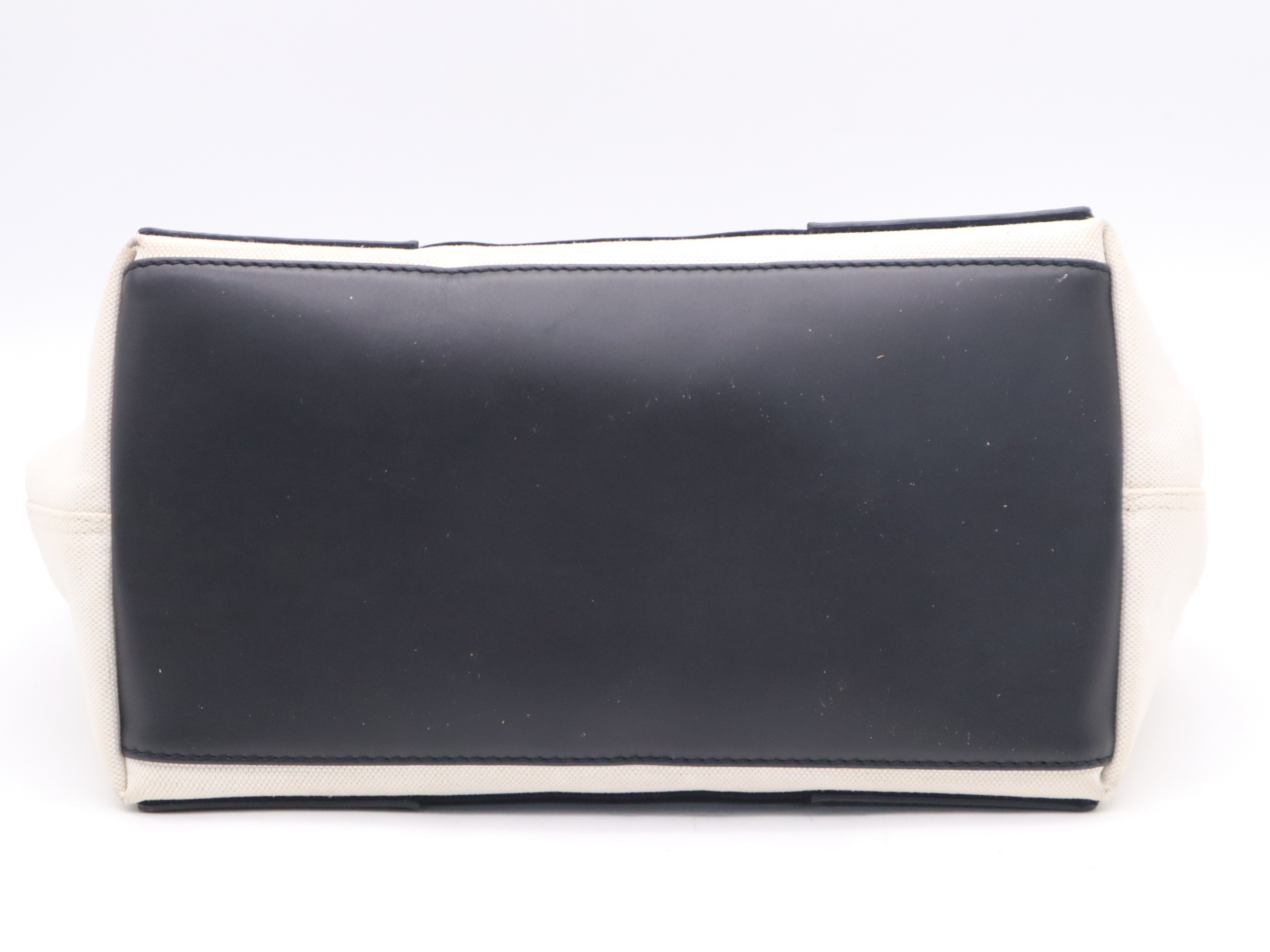 Canvas bag, navy, with pouch, beige, black. — view 4