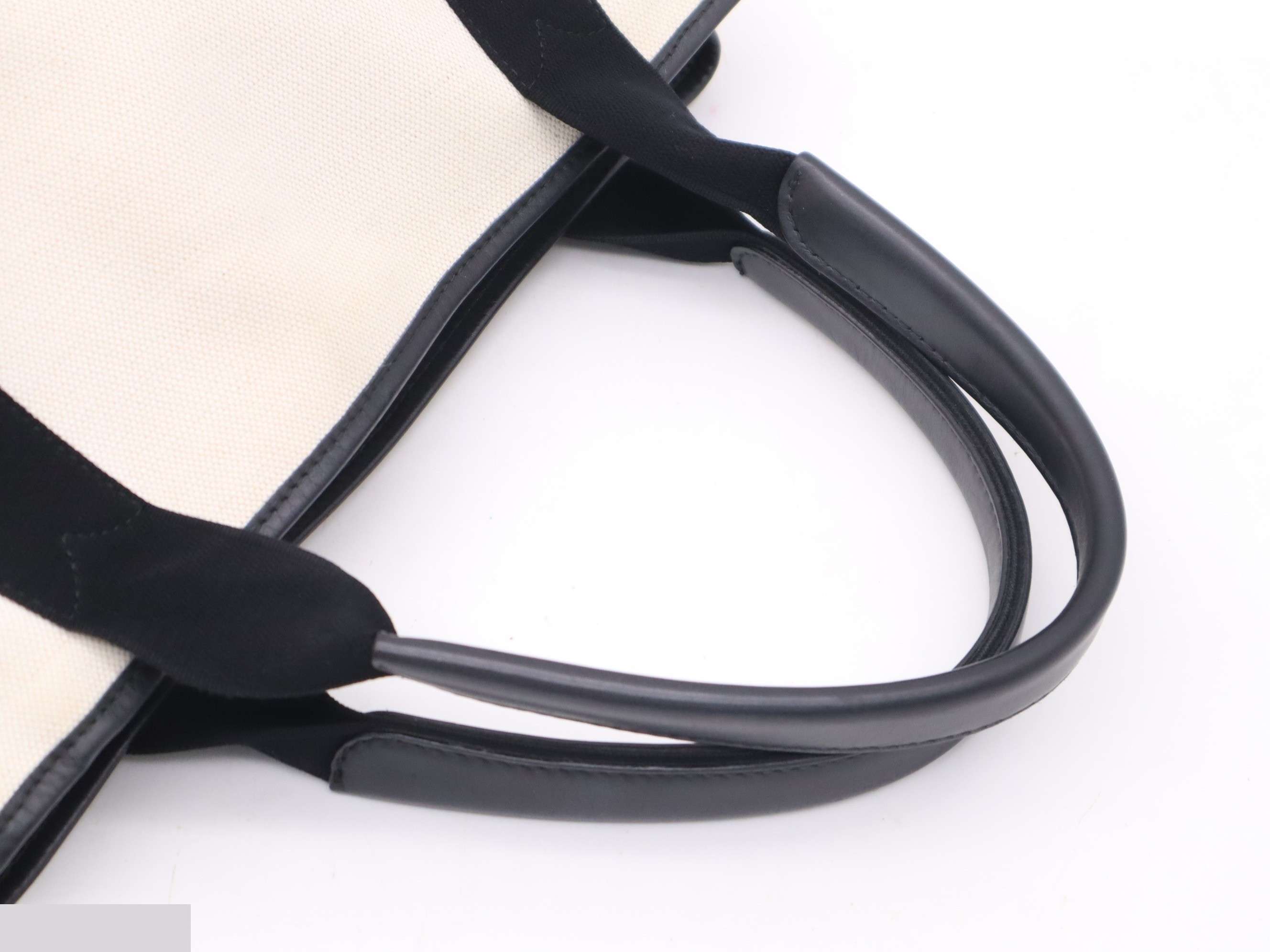 Canvas bag, navy, with pouch, beige, black. — view 6
