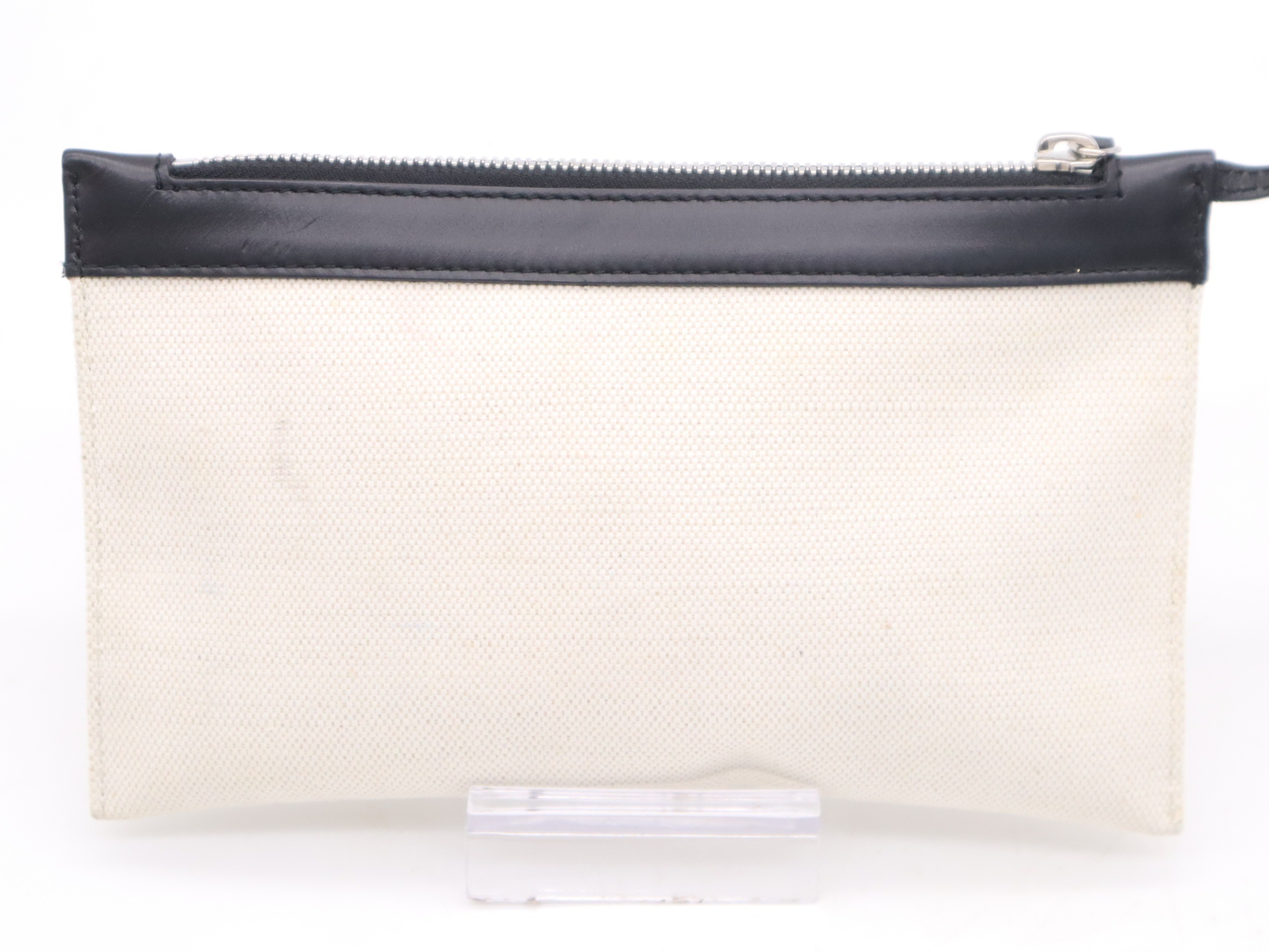 Canvas bag, navy, with pouch, beige, black. — view 8