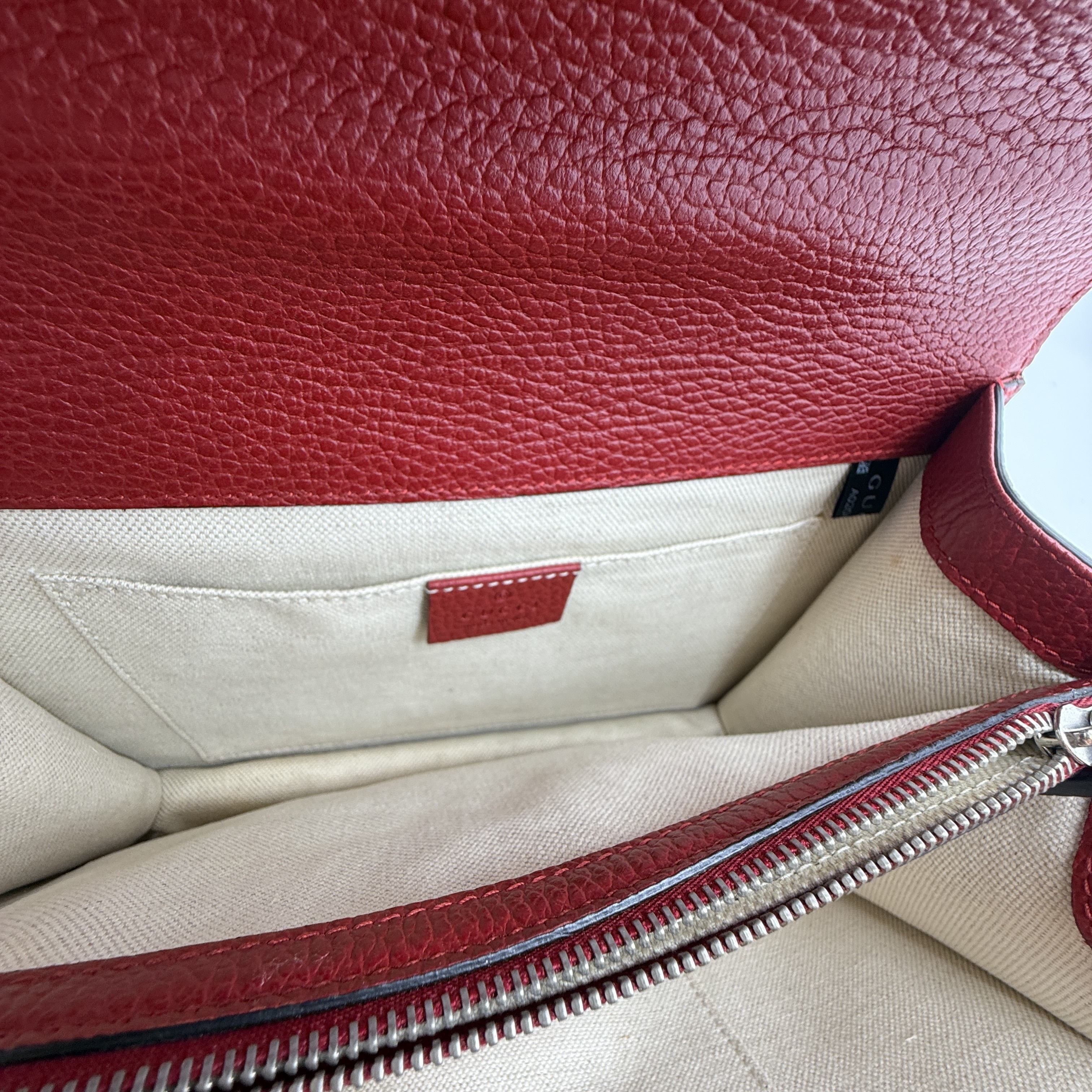 Dionysus Bamboo Crystal Tiger Head Leather Handbag — view 12