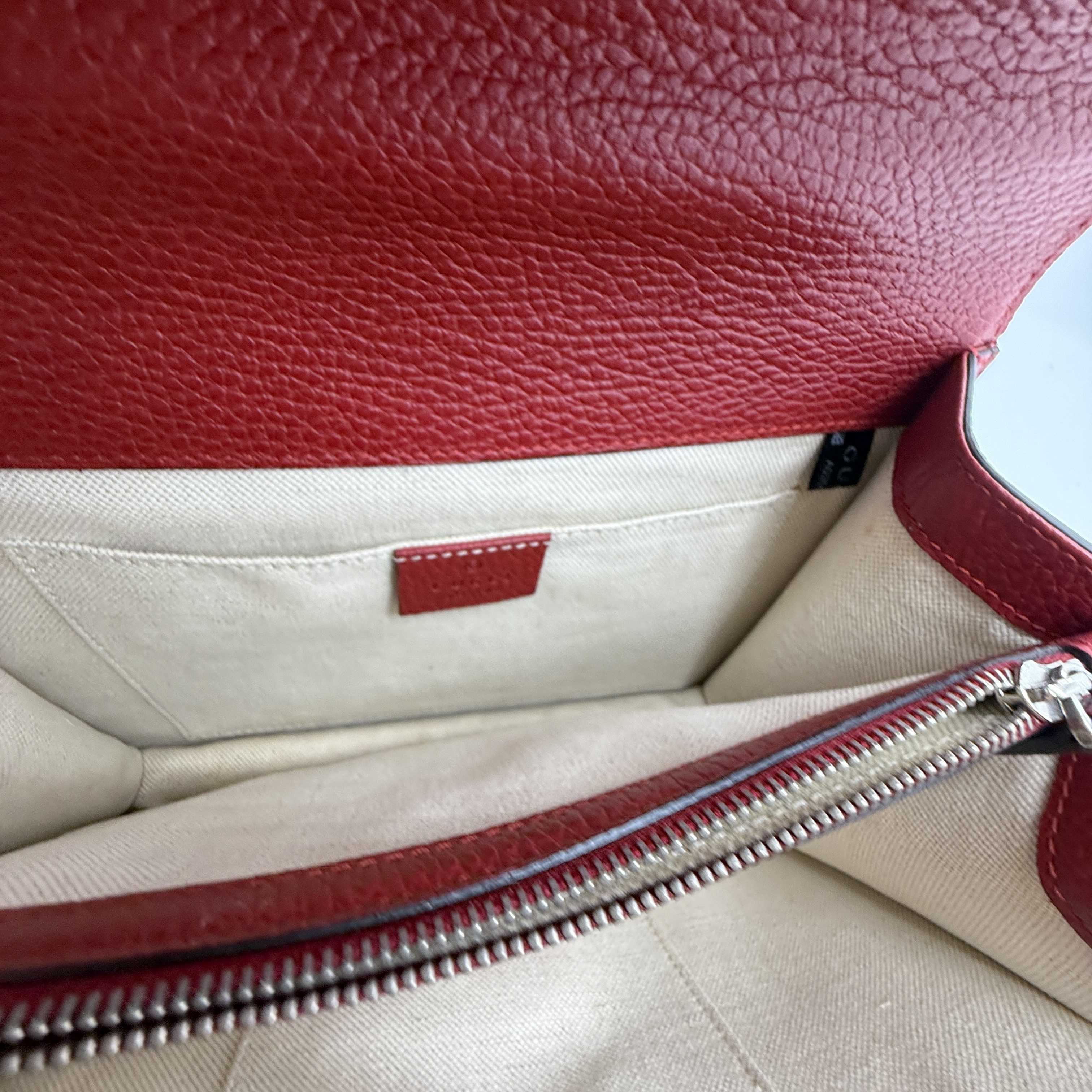 Dionysus Bamboo Crystal Tiger Head Leather Handbag — view 13