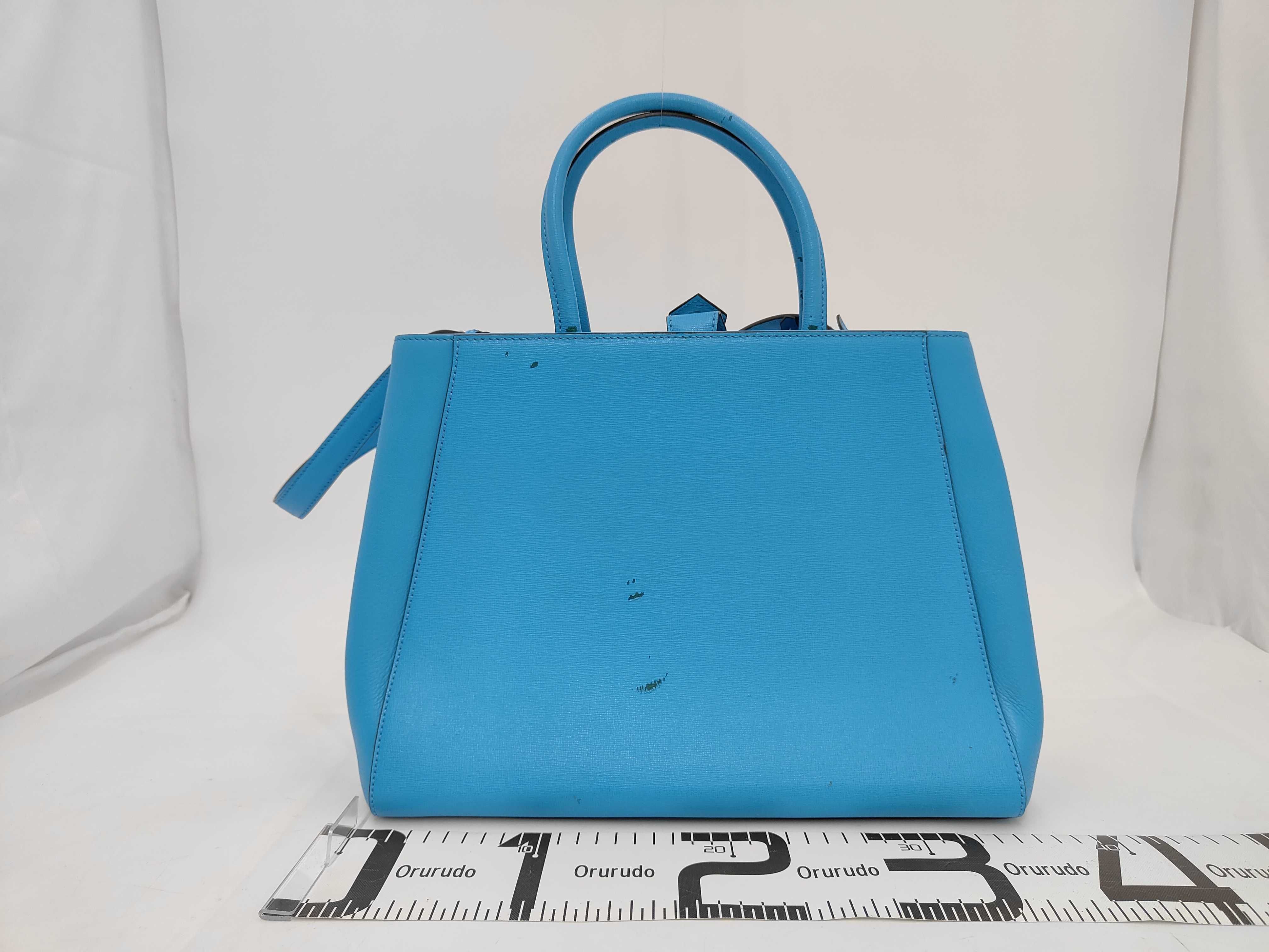 Toujours Satchel Bag, Leather, Blue, with Dust Bag, Handbag — view 2